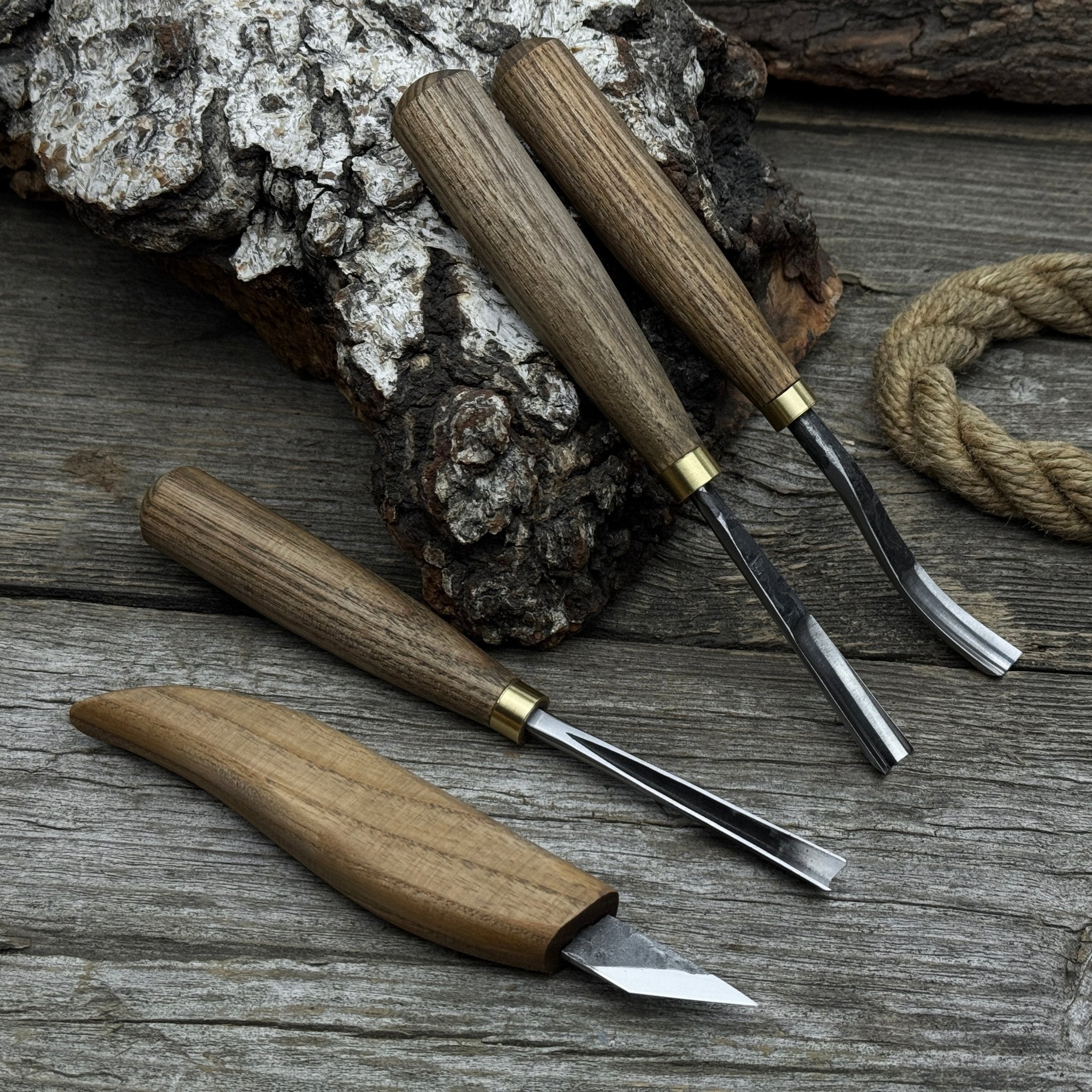 4 - Piece Carving Knife, Chisel & Gouge Set - 8