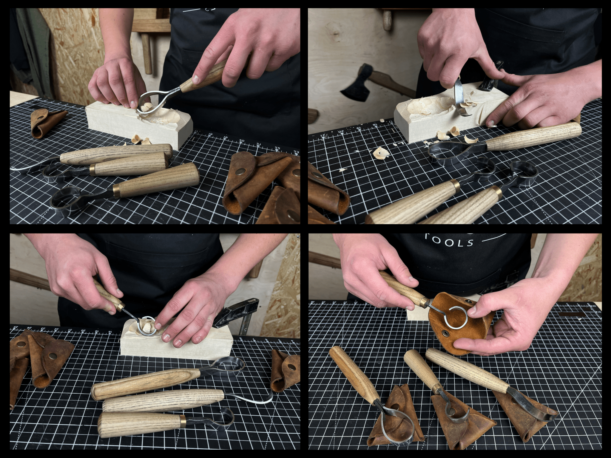 4 - Piece Wood Carving Knife Set - 4