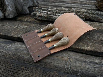 4 - Piece Hand - Forged Wood Carving Small Chisel Set - 2