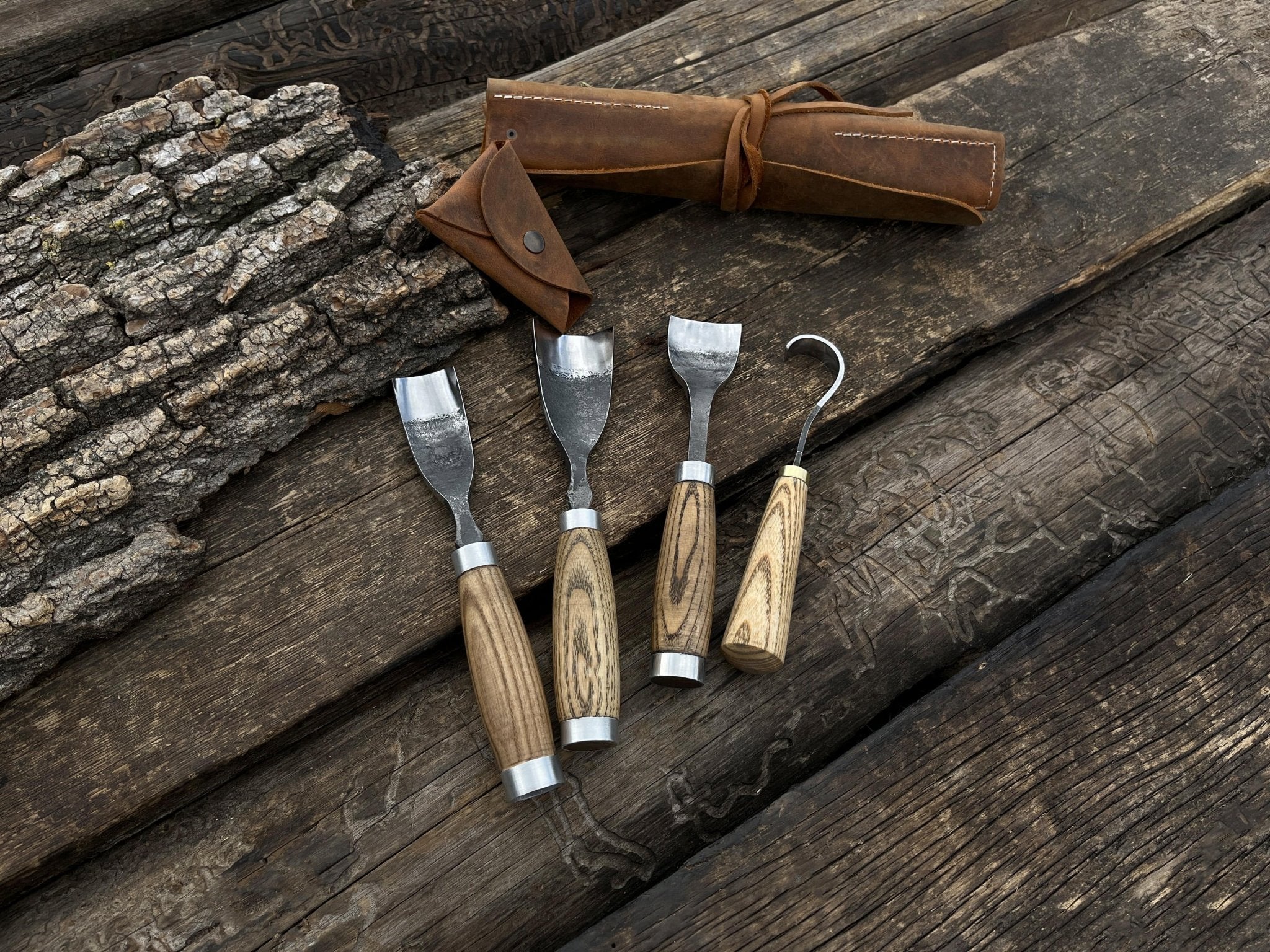 4 - Piece Hand - Forged Wood Carving Tool Set - 6