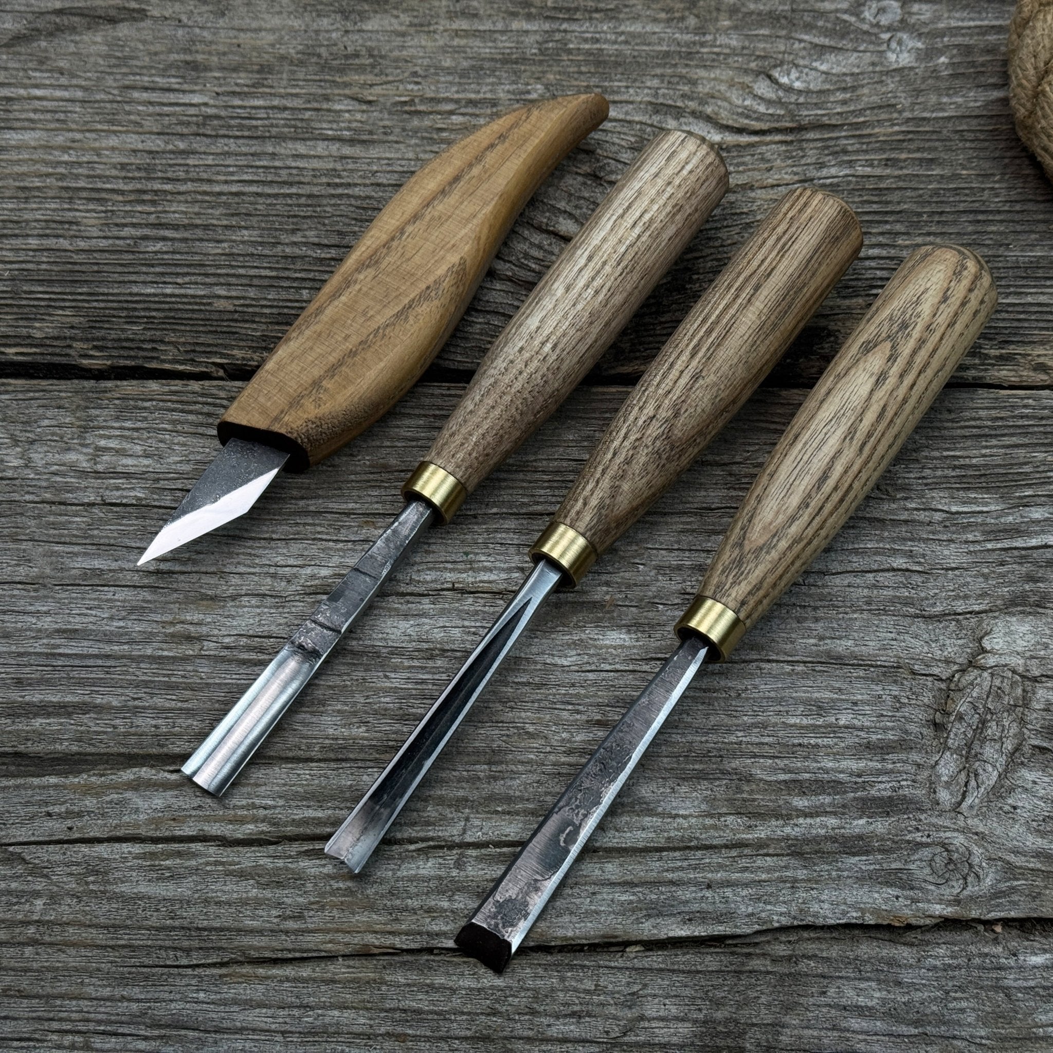 4 - Piece Hand - Forged Wood Carving Tool Set - 8