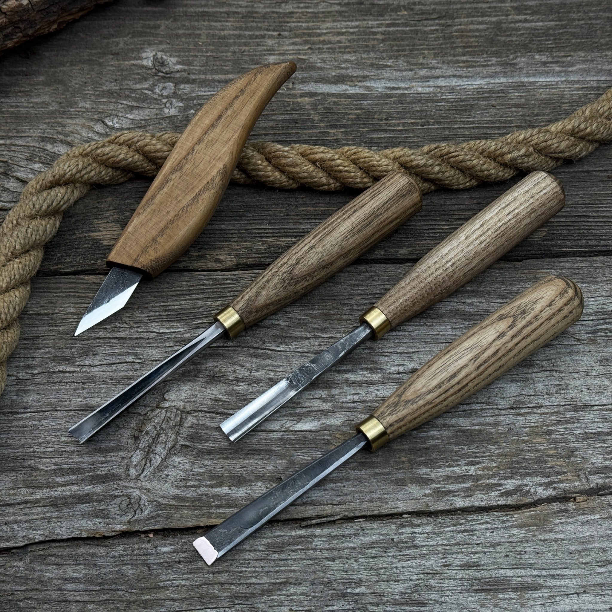 4 - Piece Hand - Forged Wood Carving Tool Set - 4