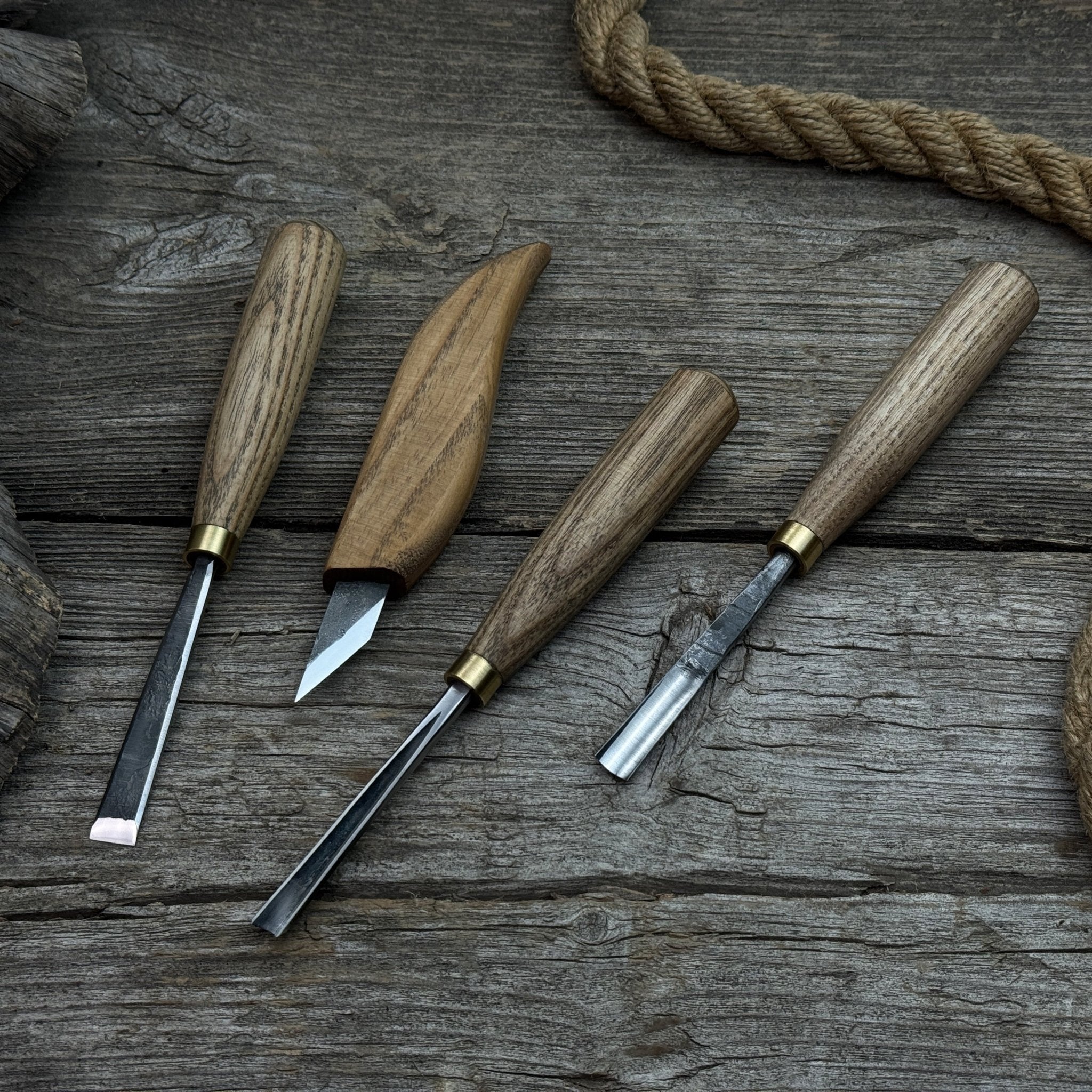 4 - Piece Hand - Forged Wood Carving Tool Set - 2