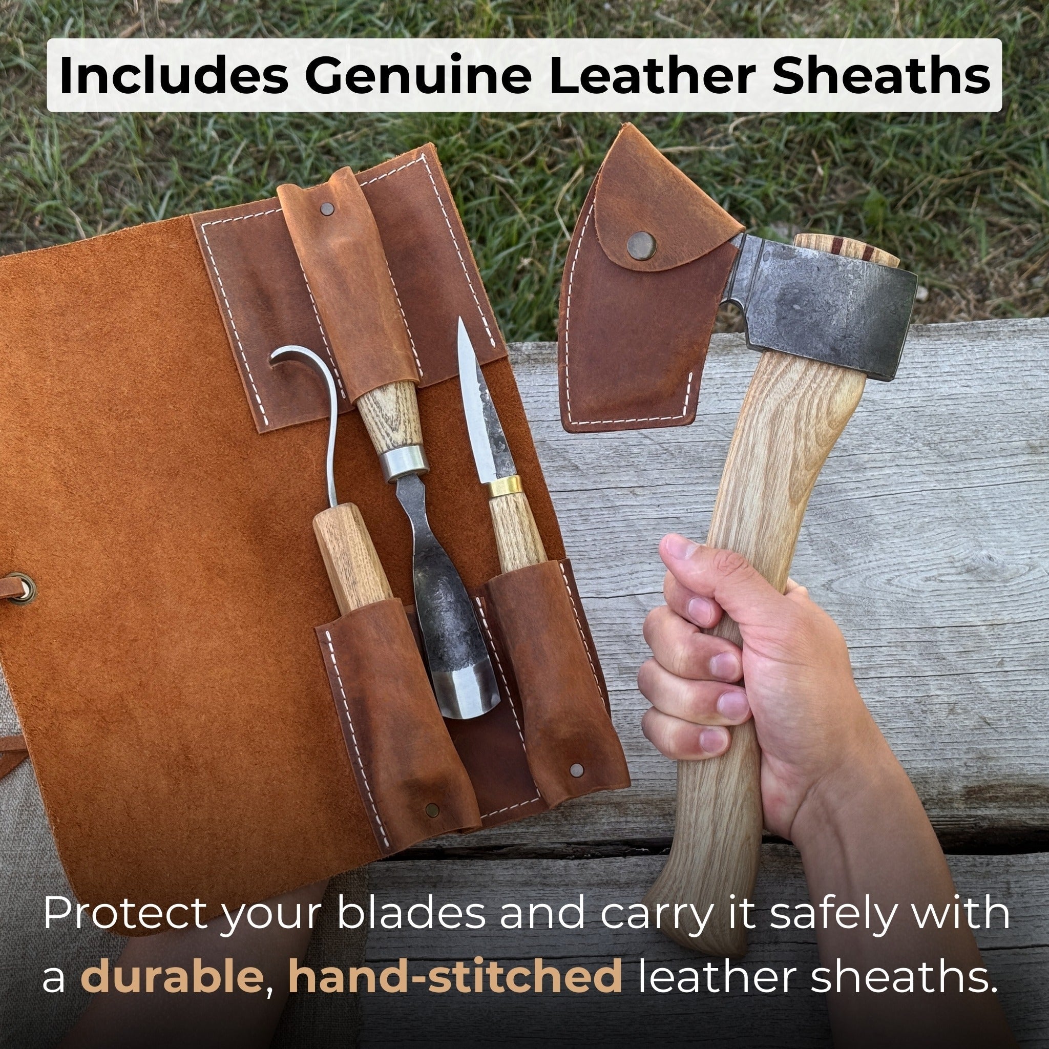 4-Piece Spoon Carving Tool Set - 5