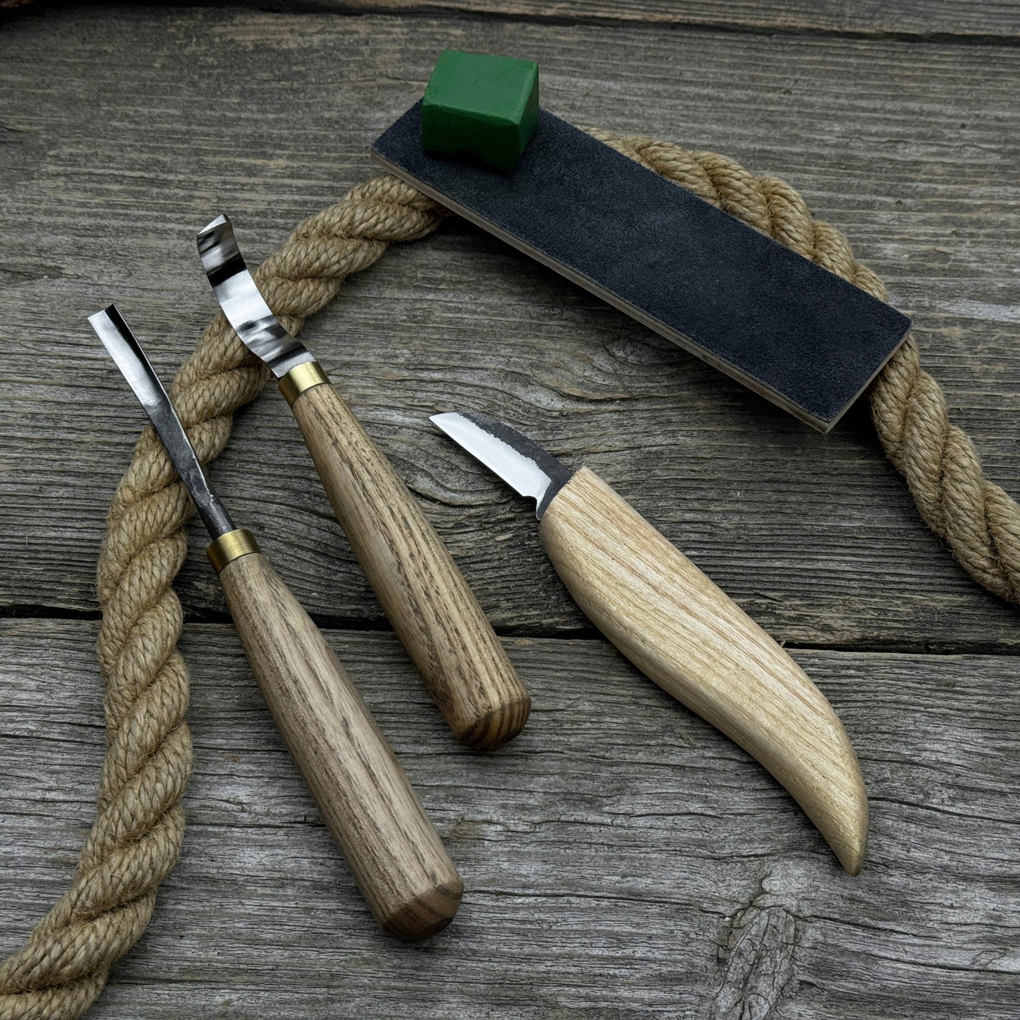 4 - Piece Spoon Carving Tool Set with Sharpening Board - 10