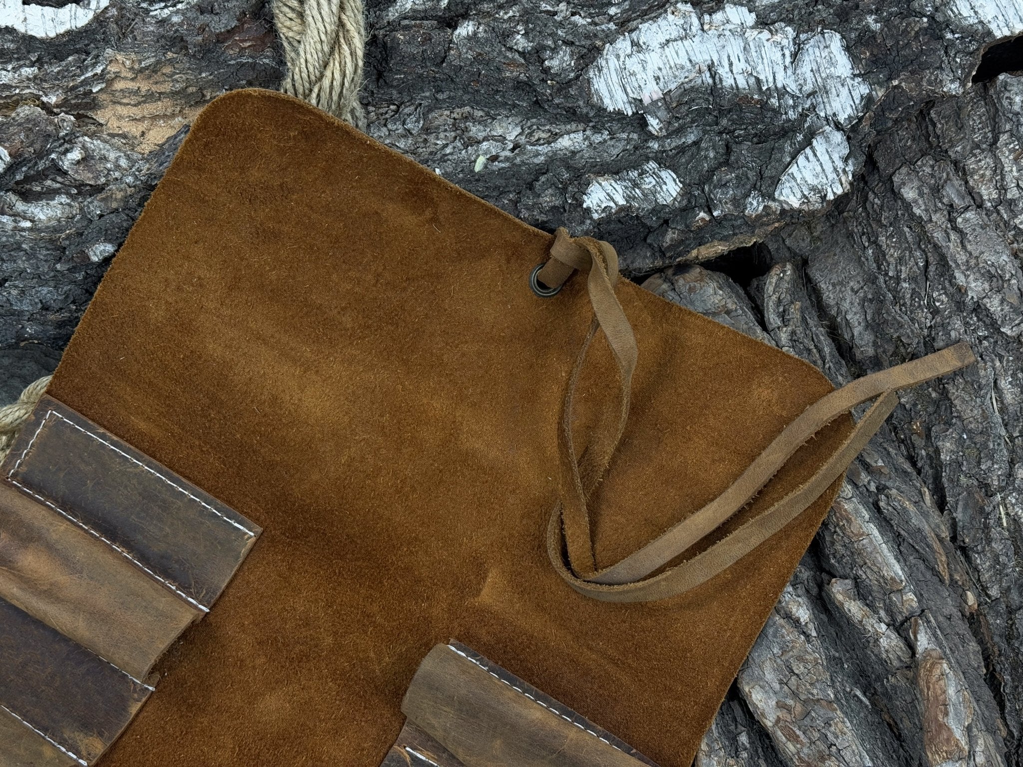 4 Pocket Leather Tool Roll - 4