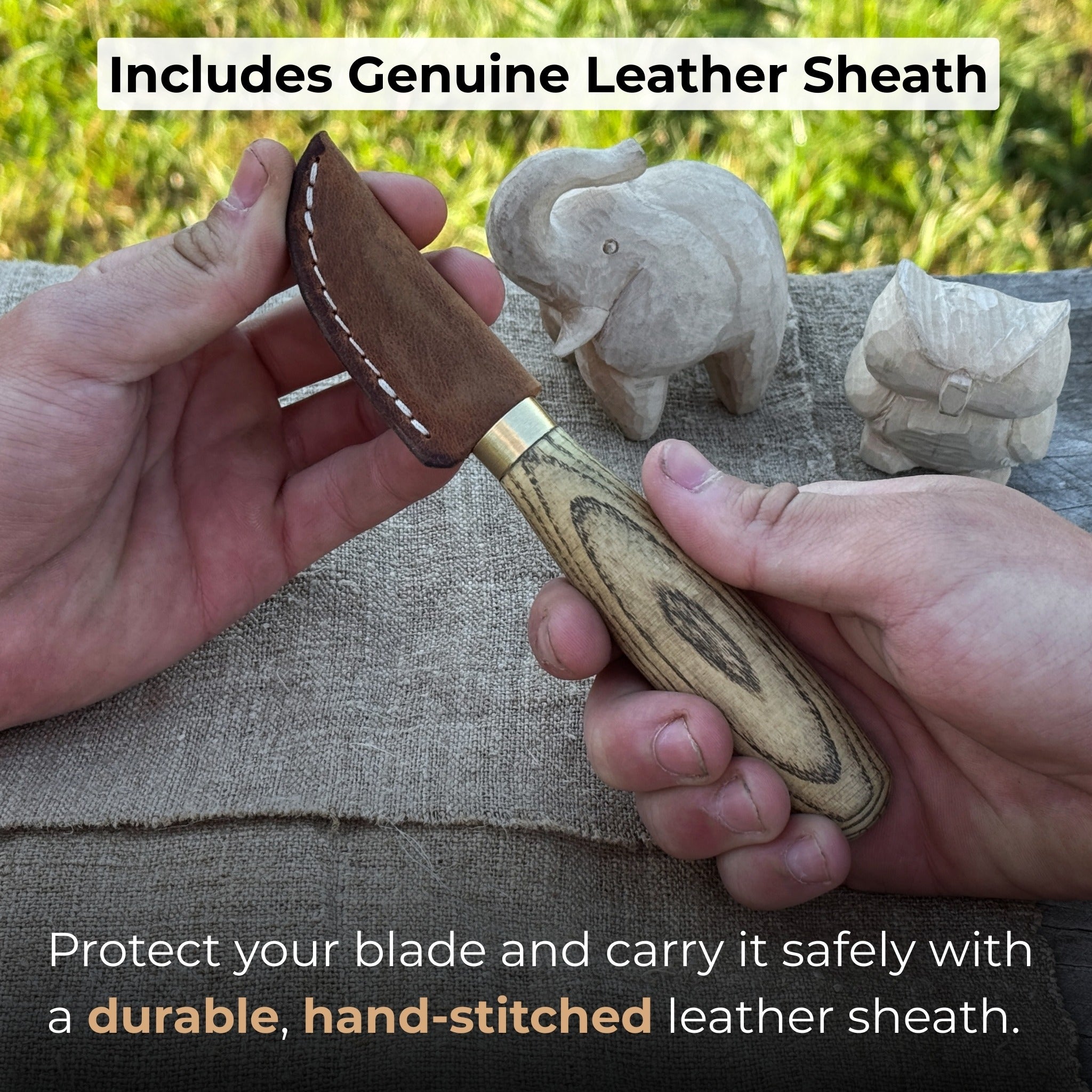 Hand-Forged Roughing Knife, Blade 5 cm (1.97 inches)