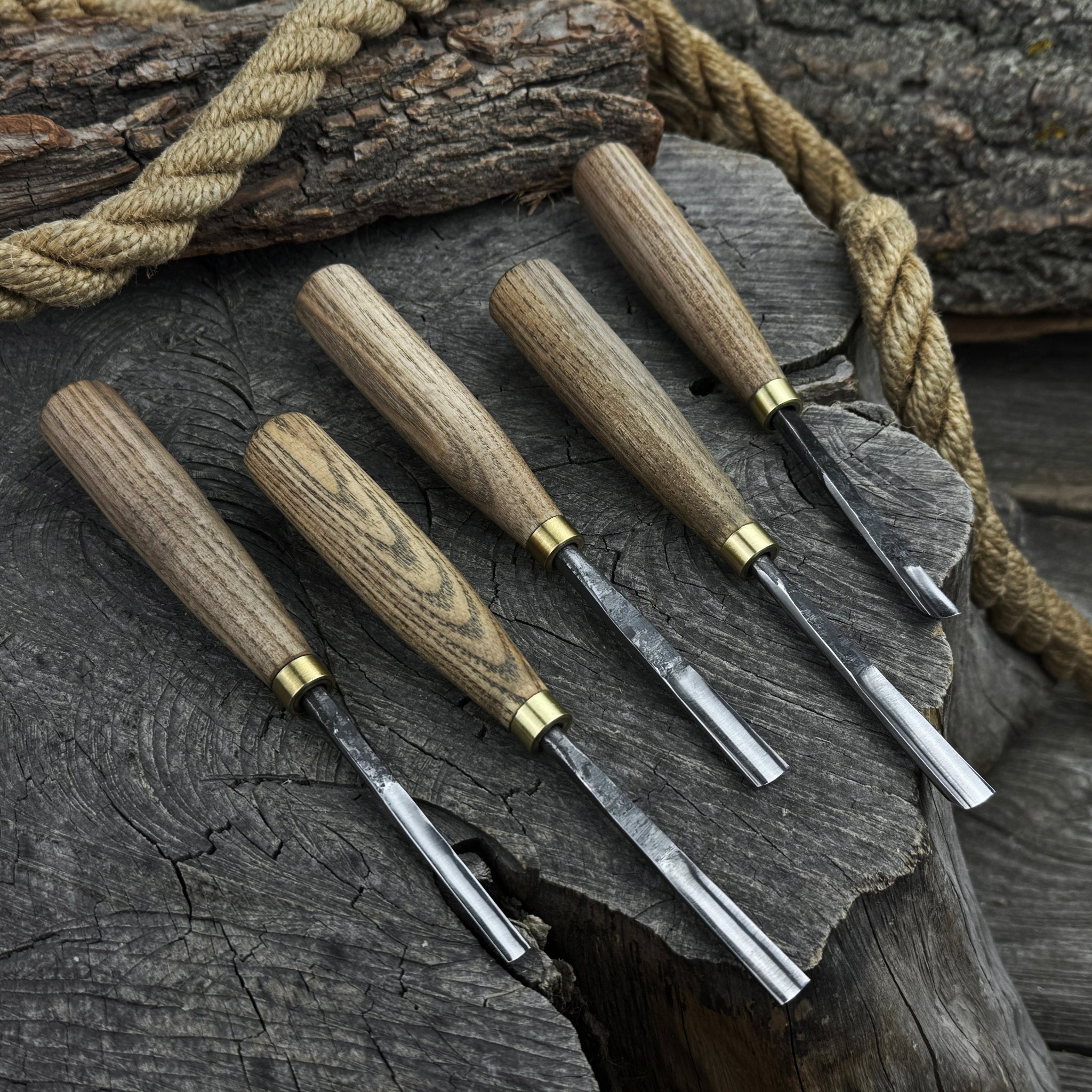 5 - Piece Wood Carving Chisel & Gouge Set - 1