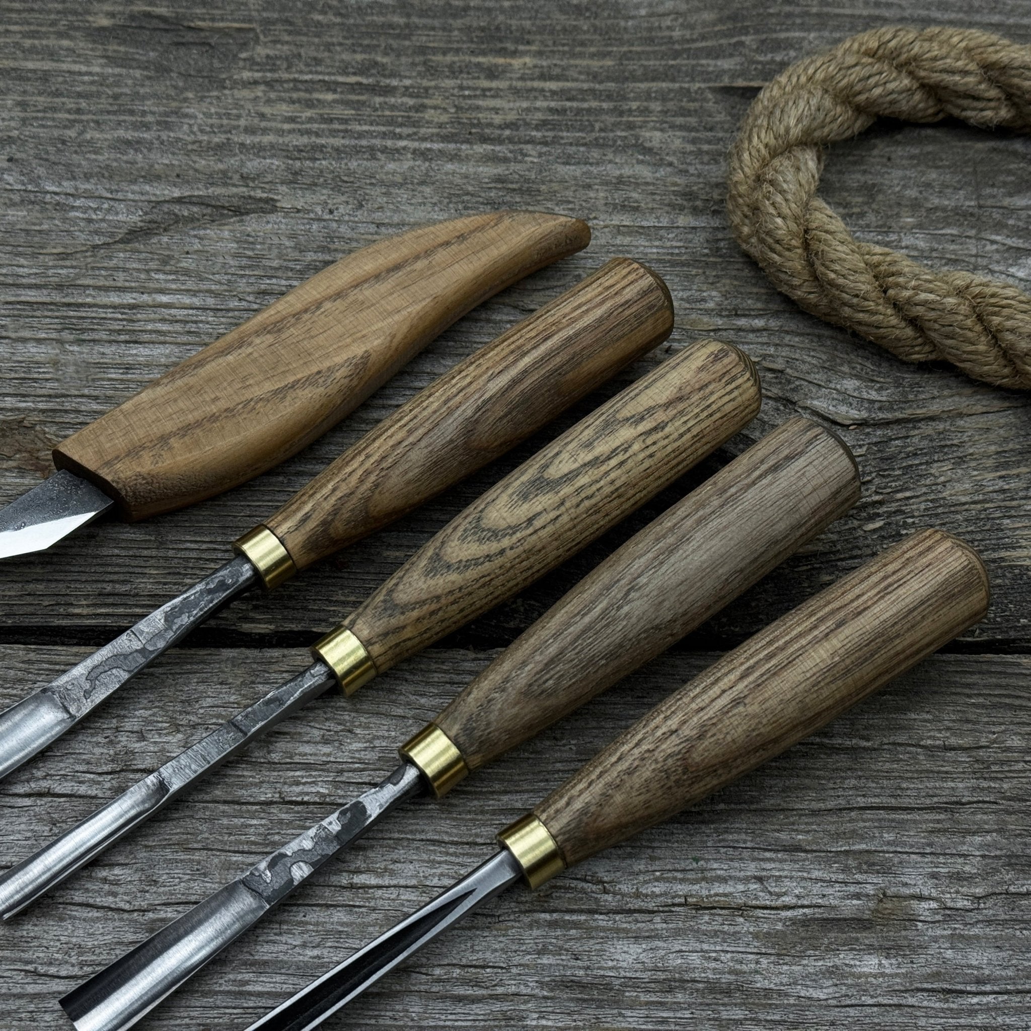 5 - Piece Wood Carving Set – Whittling Knife & Gouges - 10