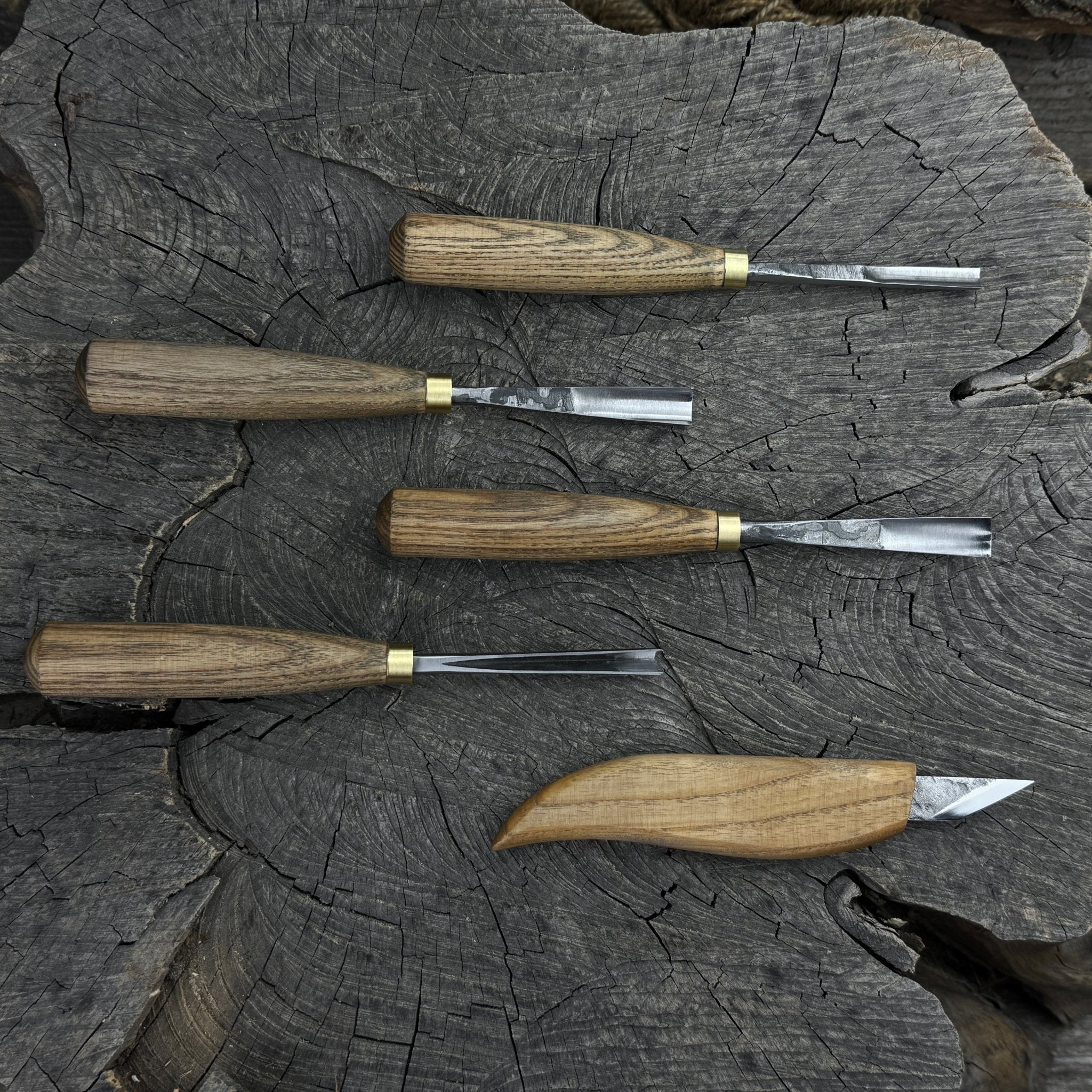 5 - Piece Wood Carving Set – Whittling Knife & Gouges - 2