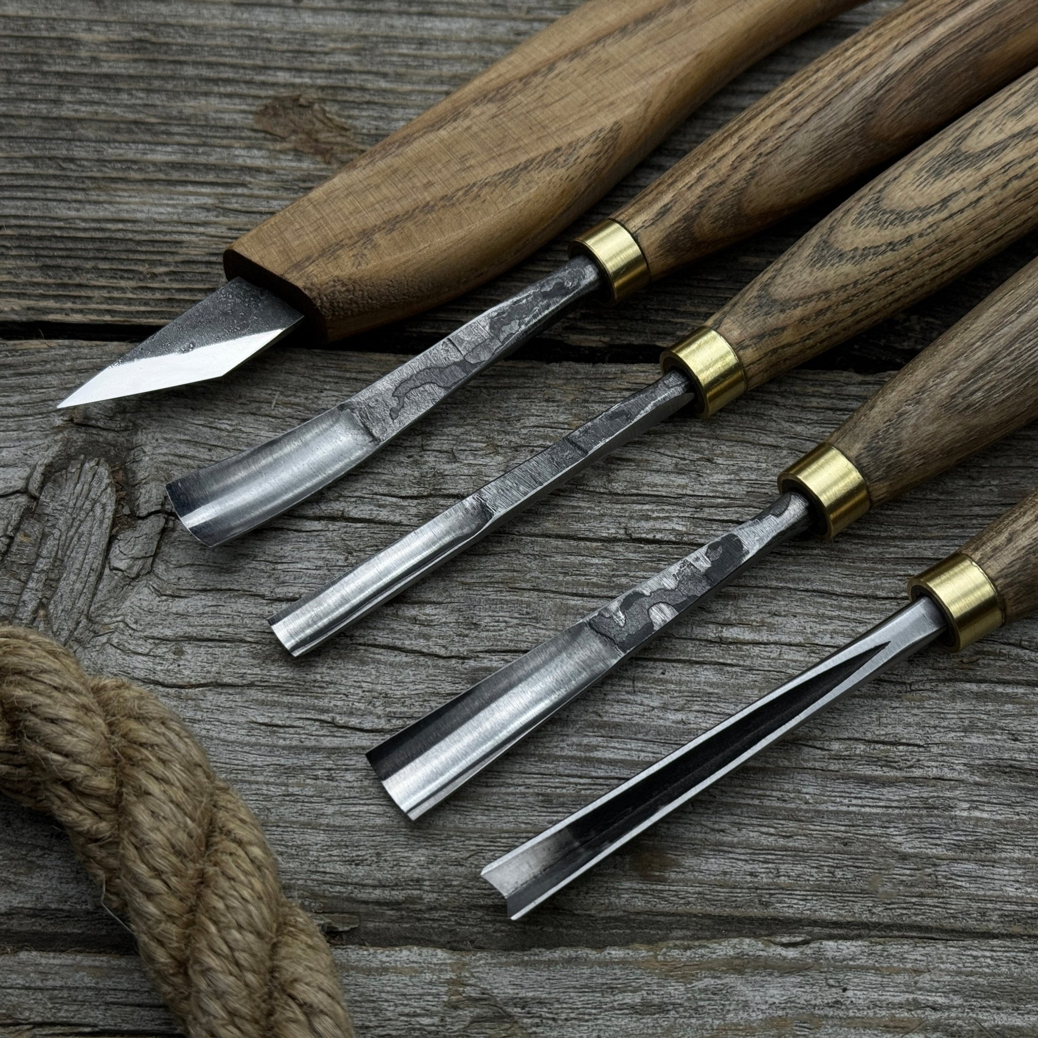 5 - Piece Wood Carving Set – Whittling Knife & Gouges - 5
