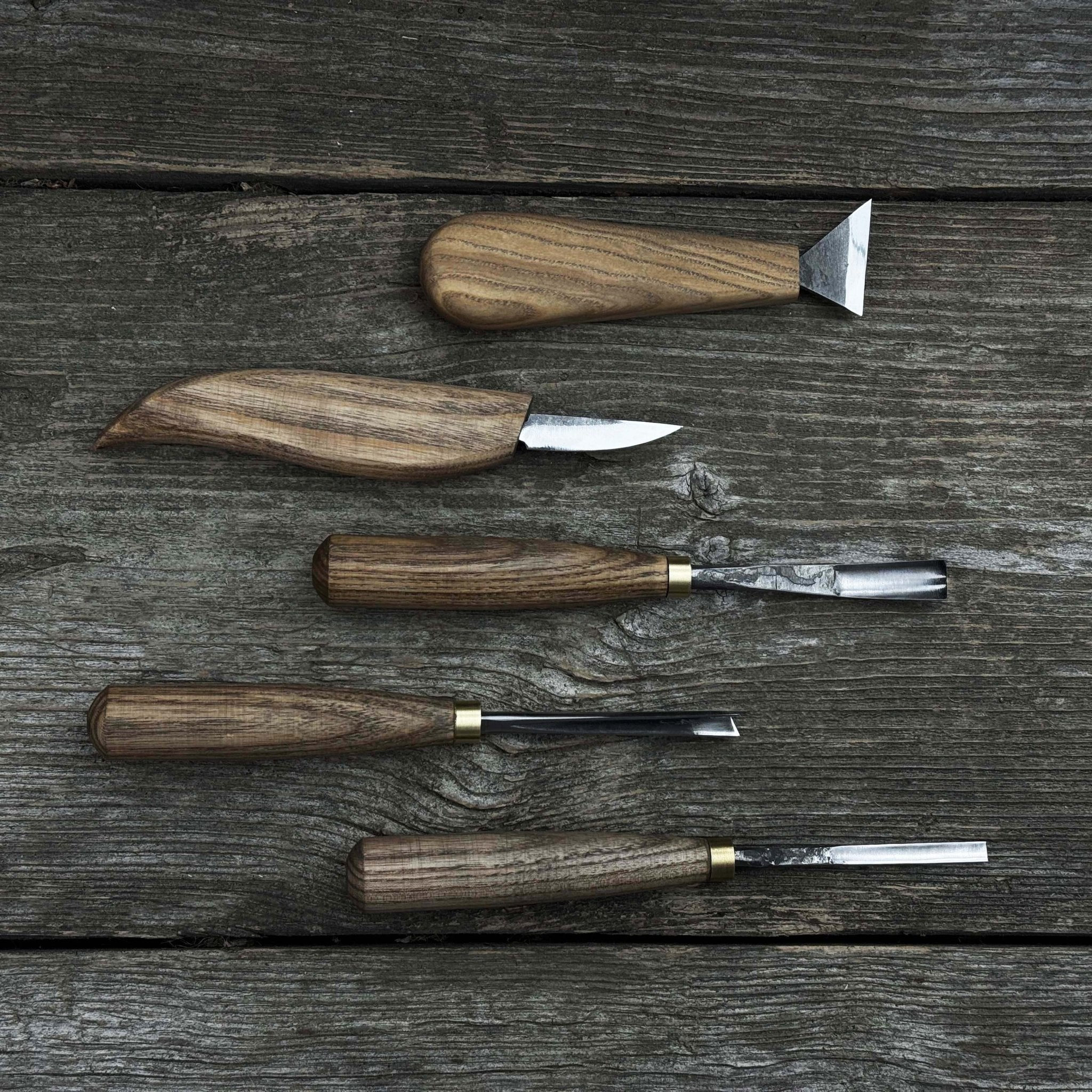 5 - Piece Wood Carving Tool Set – Carving Knives, Chisels & Gouges - 6