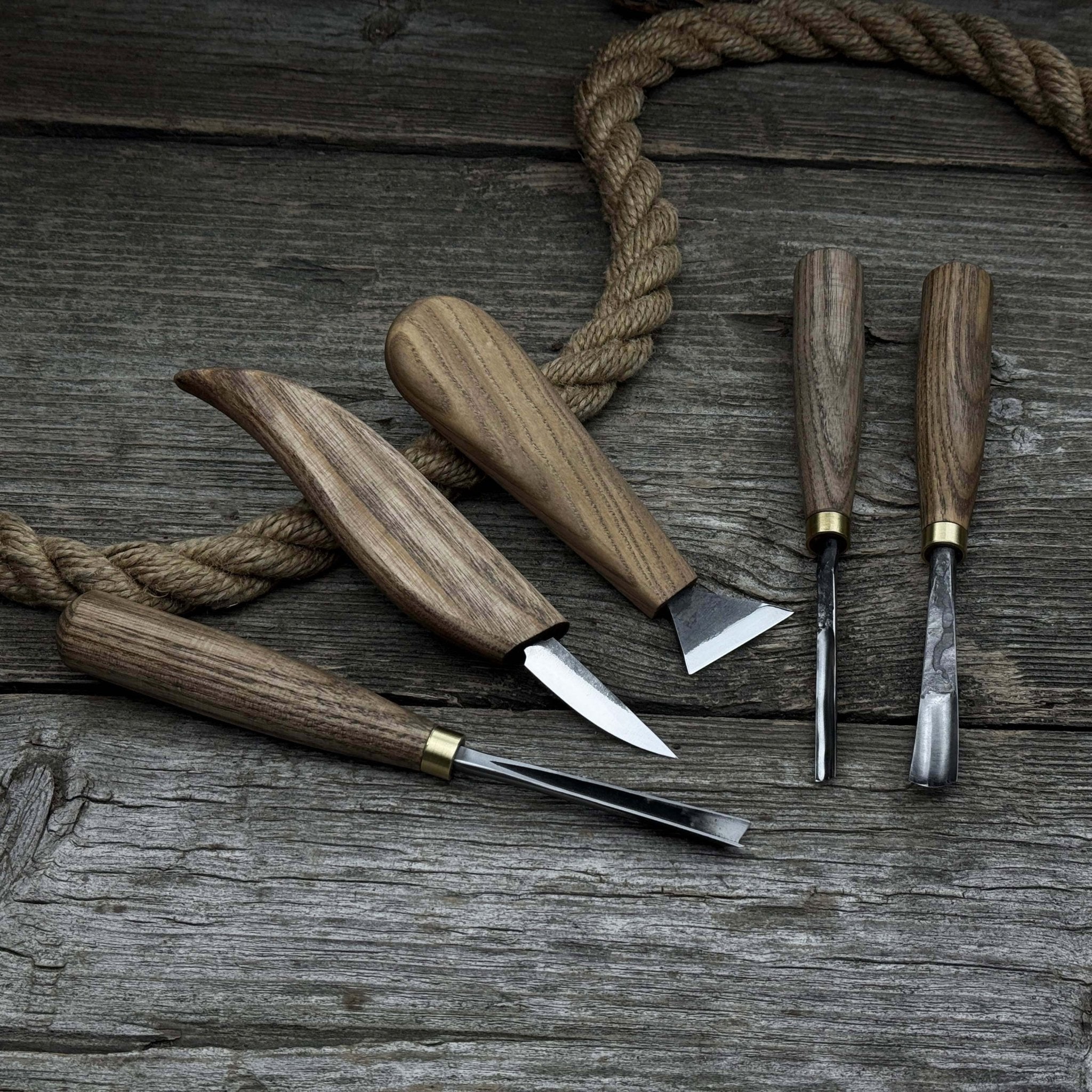 5 - Piece Wood Carving Tool Set – Carving Knives, Chisels & Gouges - 7