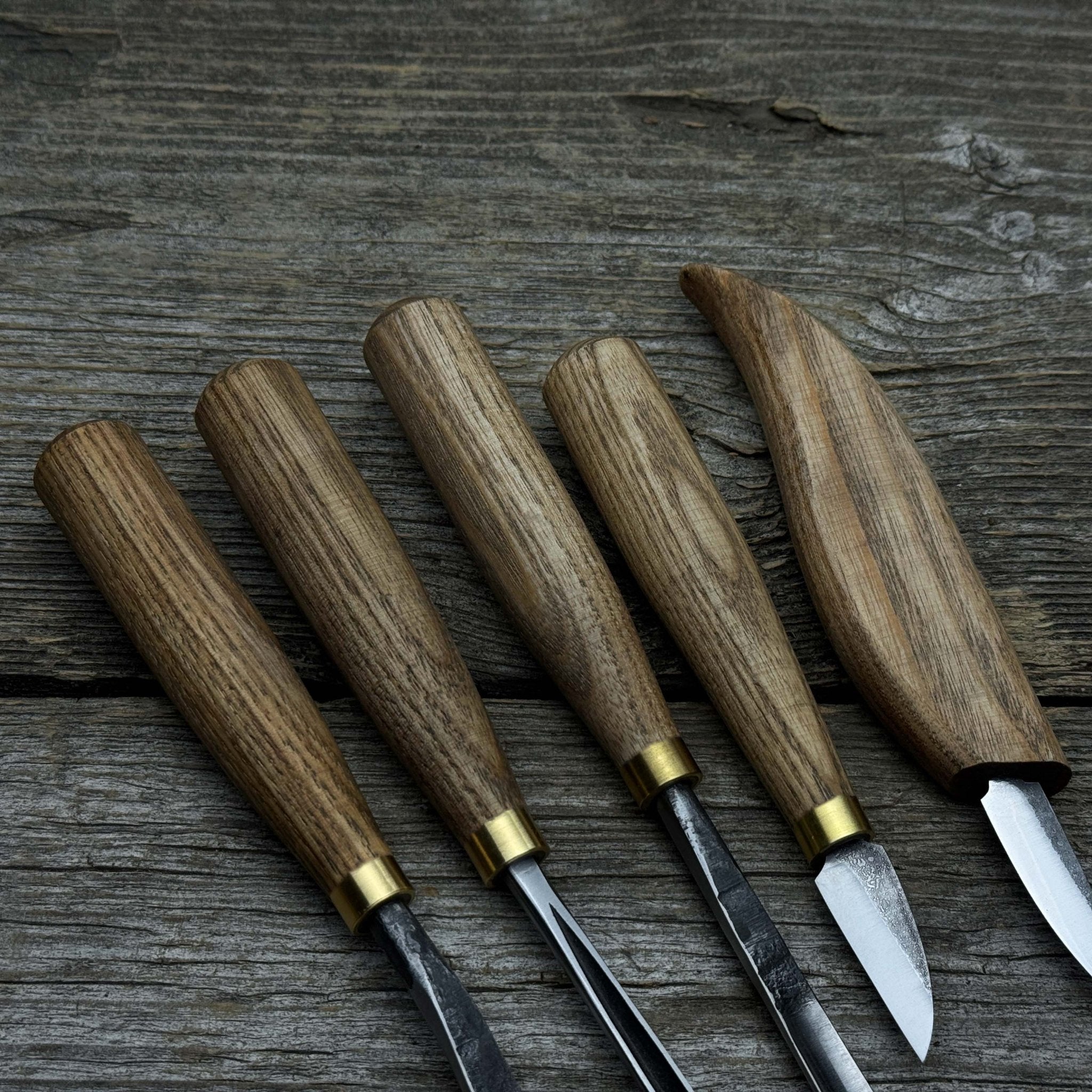5 - Piece Wood Carving Tool Set with Sharpening Board & Leather Case - 8