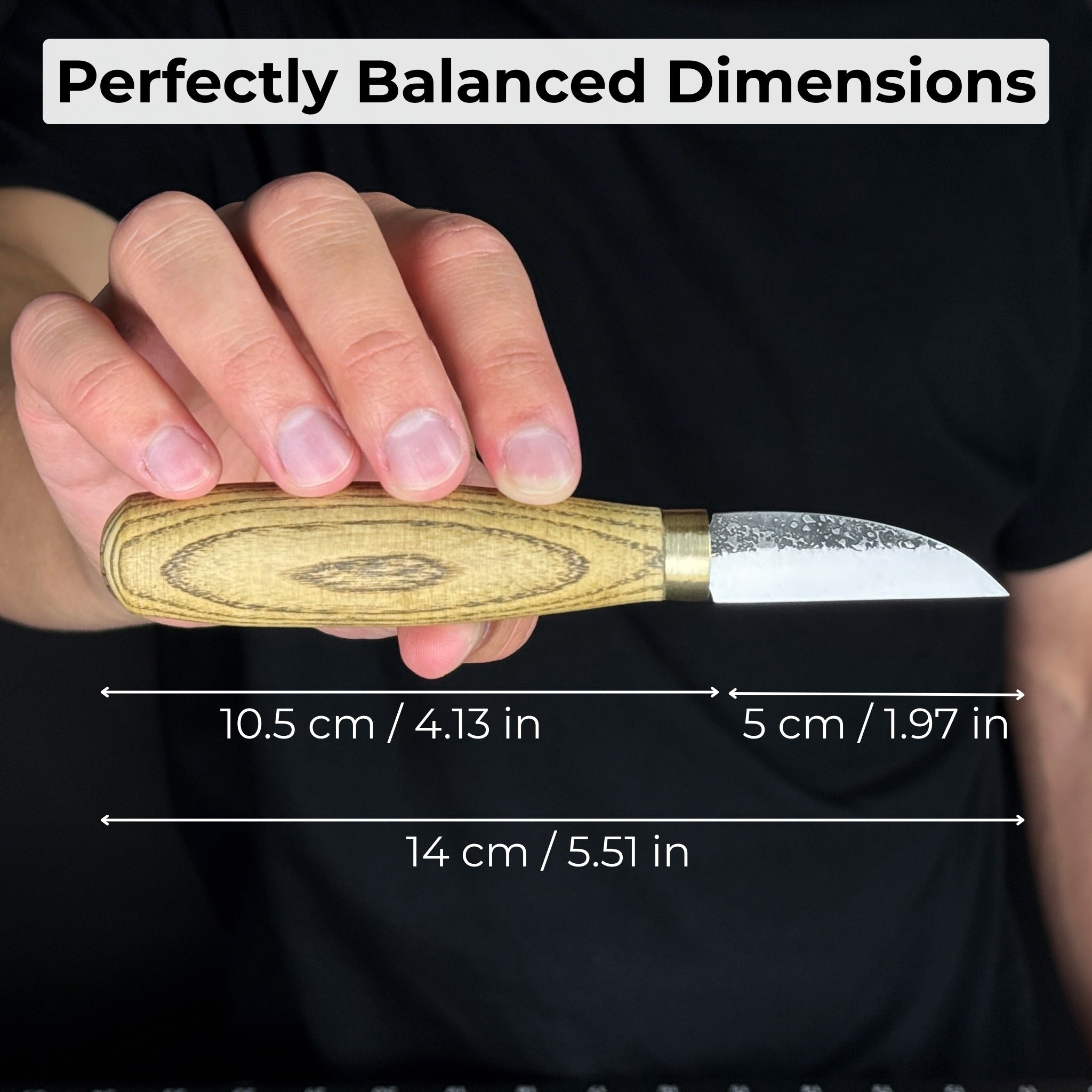 Hand-Forged Roughing Knife, Blade 5 cm (1.97 inches)
