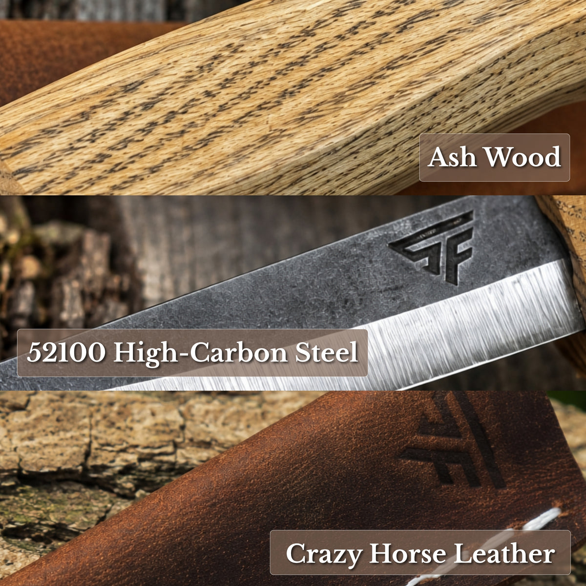 Whittling Sloyd Knife with Octagonal Handle, 7.5 cm / 2.95 in