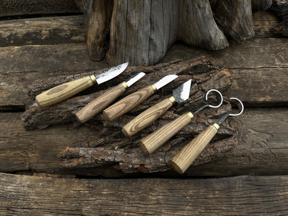 6 - Piece Hand - Forged Wood Carving Knife Set - 7