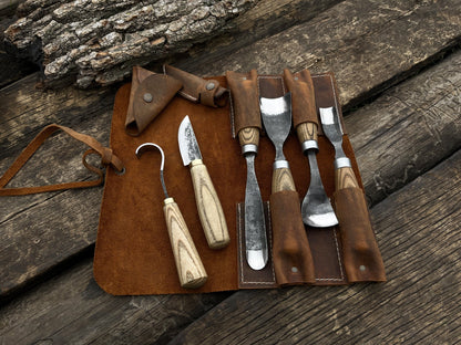 6 - Piece Hand - Forged Wood Carving Tool Set - 2