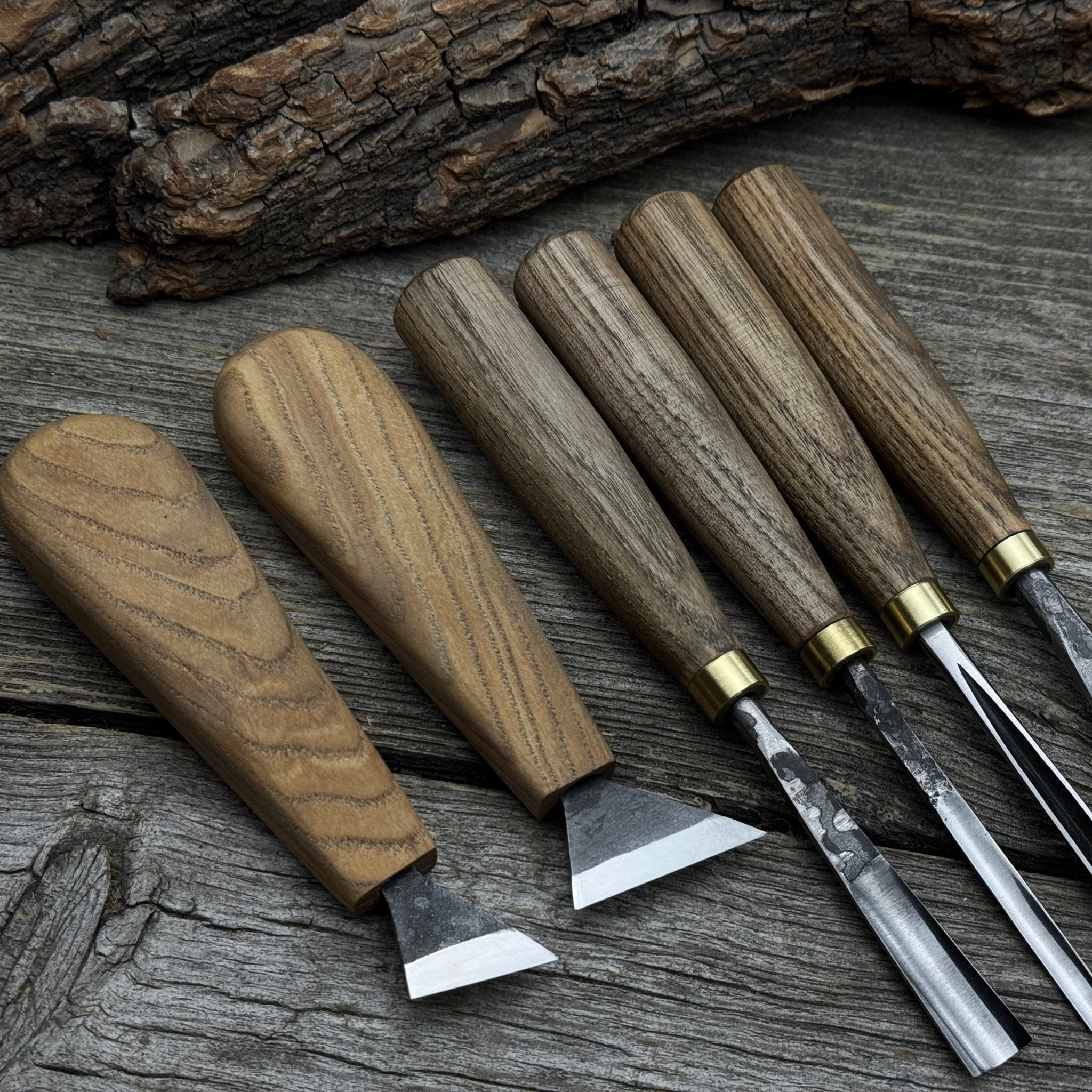 6 - Piece Wood Carving Tool Set – Knives, Gouges & Chisels for Detail Work - 6