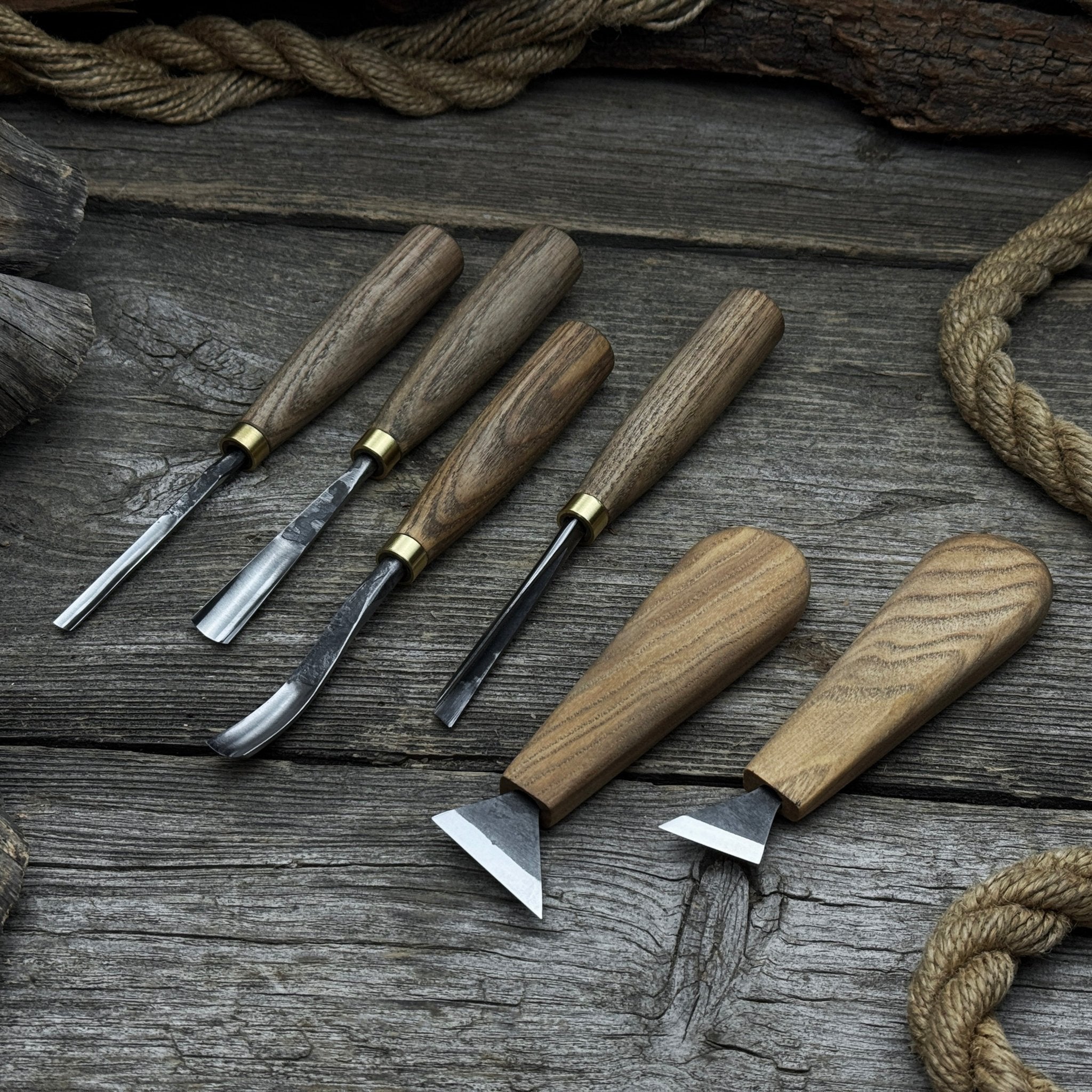 6 - Piece Wood Carving Tool Set – Knives, Gouges & Chisels for Detail Work - 3