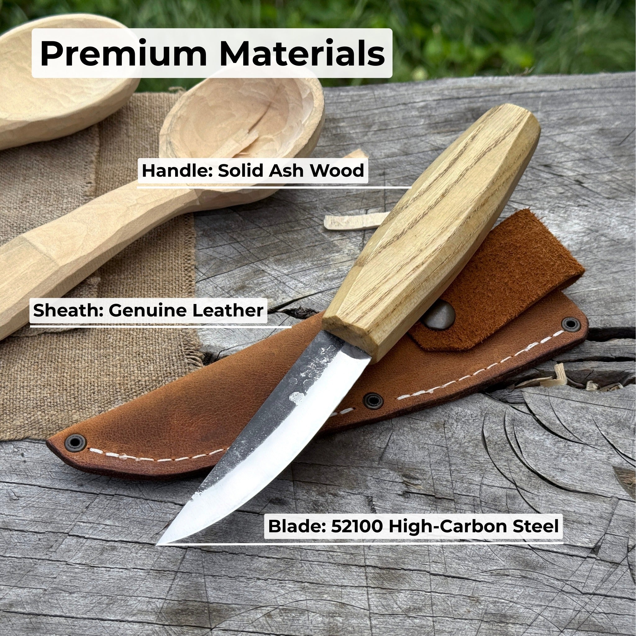 Hand-Forged Sloyd Knife, 9 cm (3.54 inches)