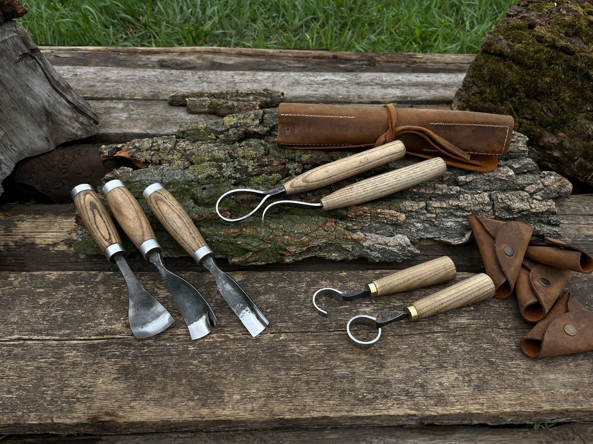 7 - Piece Spoon/Bowl Carving Tool Set - 1