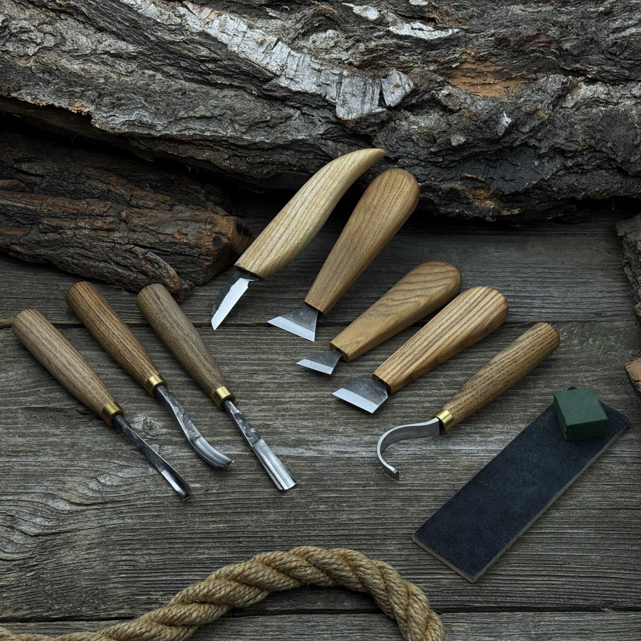 8 - Piece Spoon Carving Tool Set with Sharpening Board - 5