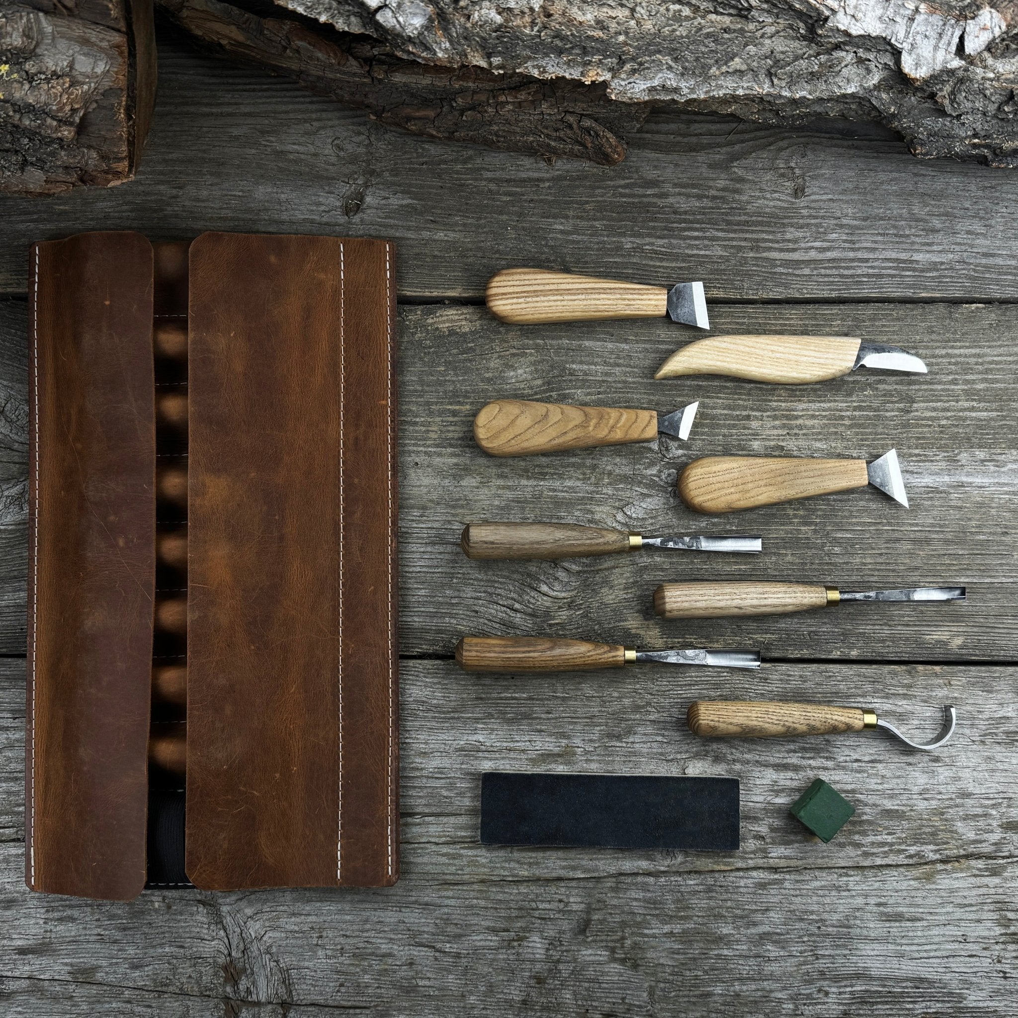 8 - Piece Spoon Carving Tool Set with Sharpening Board - 10