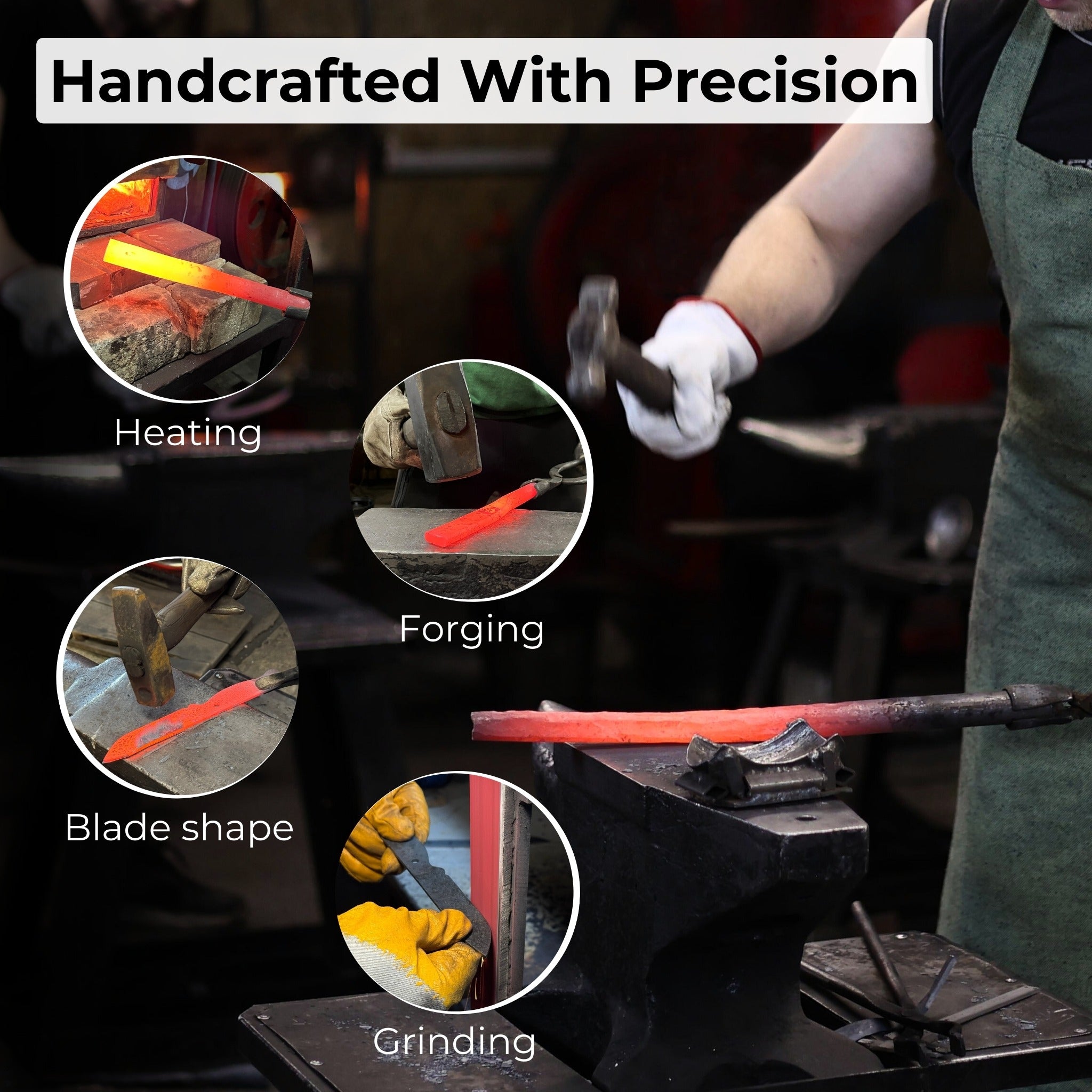 Handgeschmiedetes Bushcraft-Messer, 12 cm (4,72 Zoll)