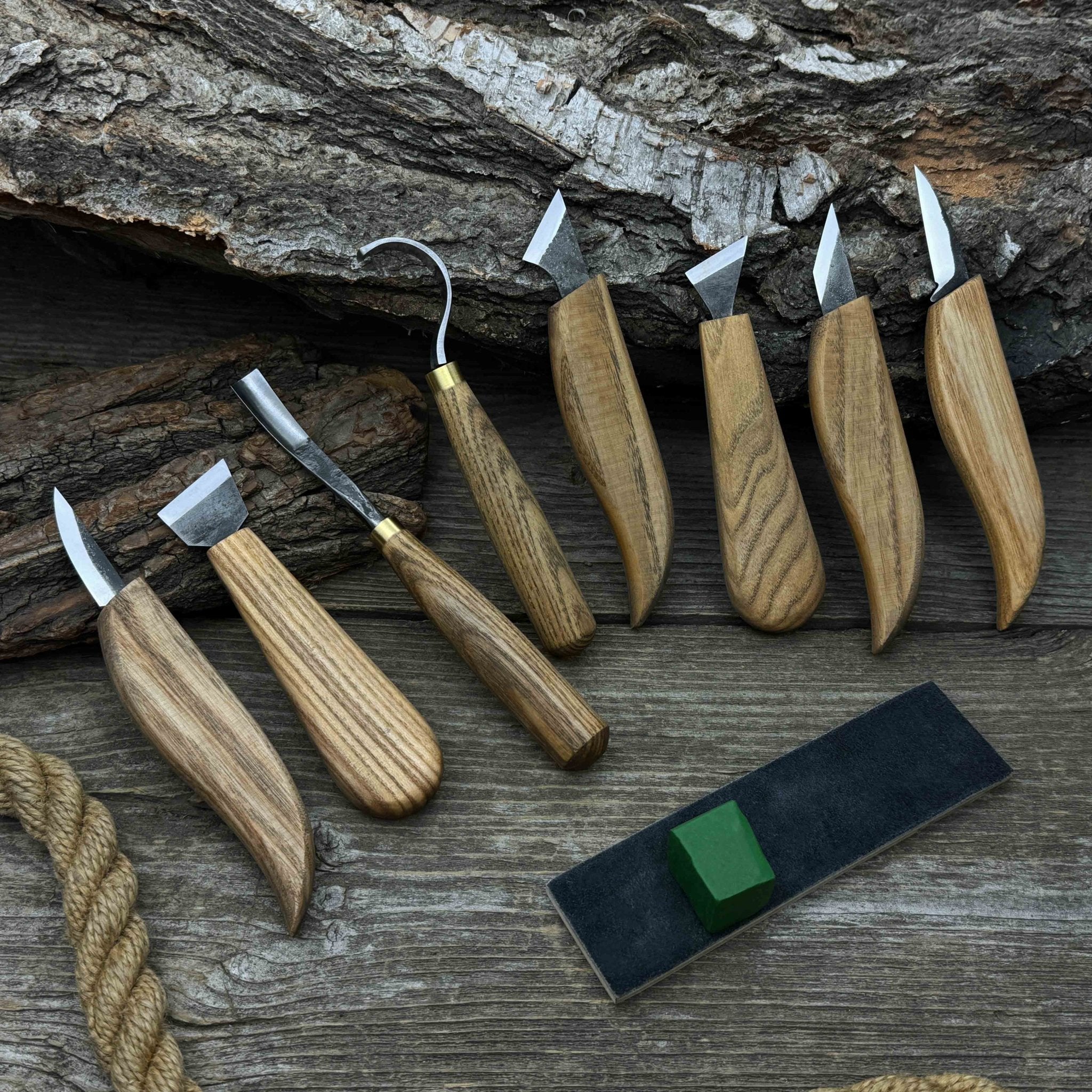 9 - Piece Spoon Carving Tool Set with Sharpening Board - 5