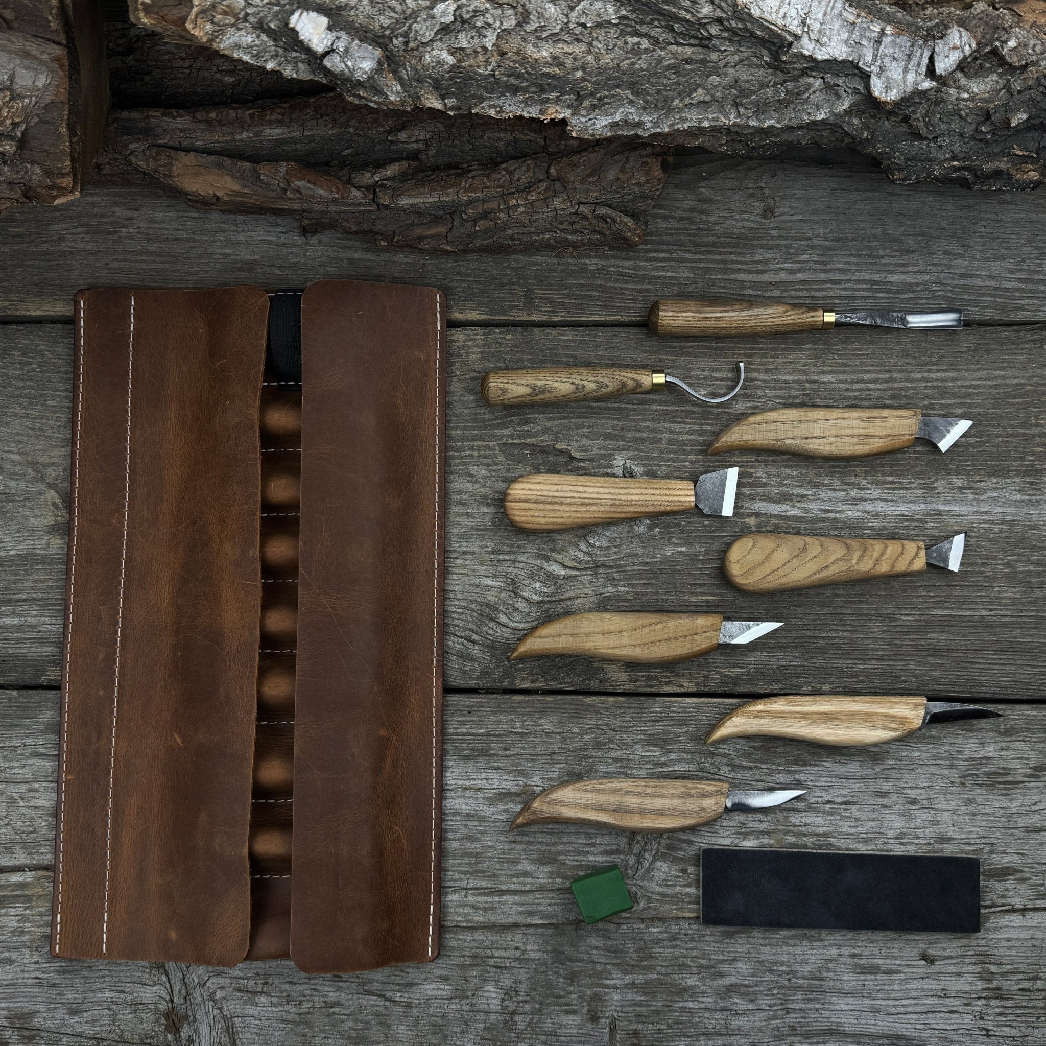 9 - Piece Spoon Carving Tool Set with Sharpening Board - 8