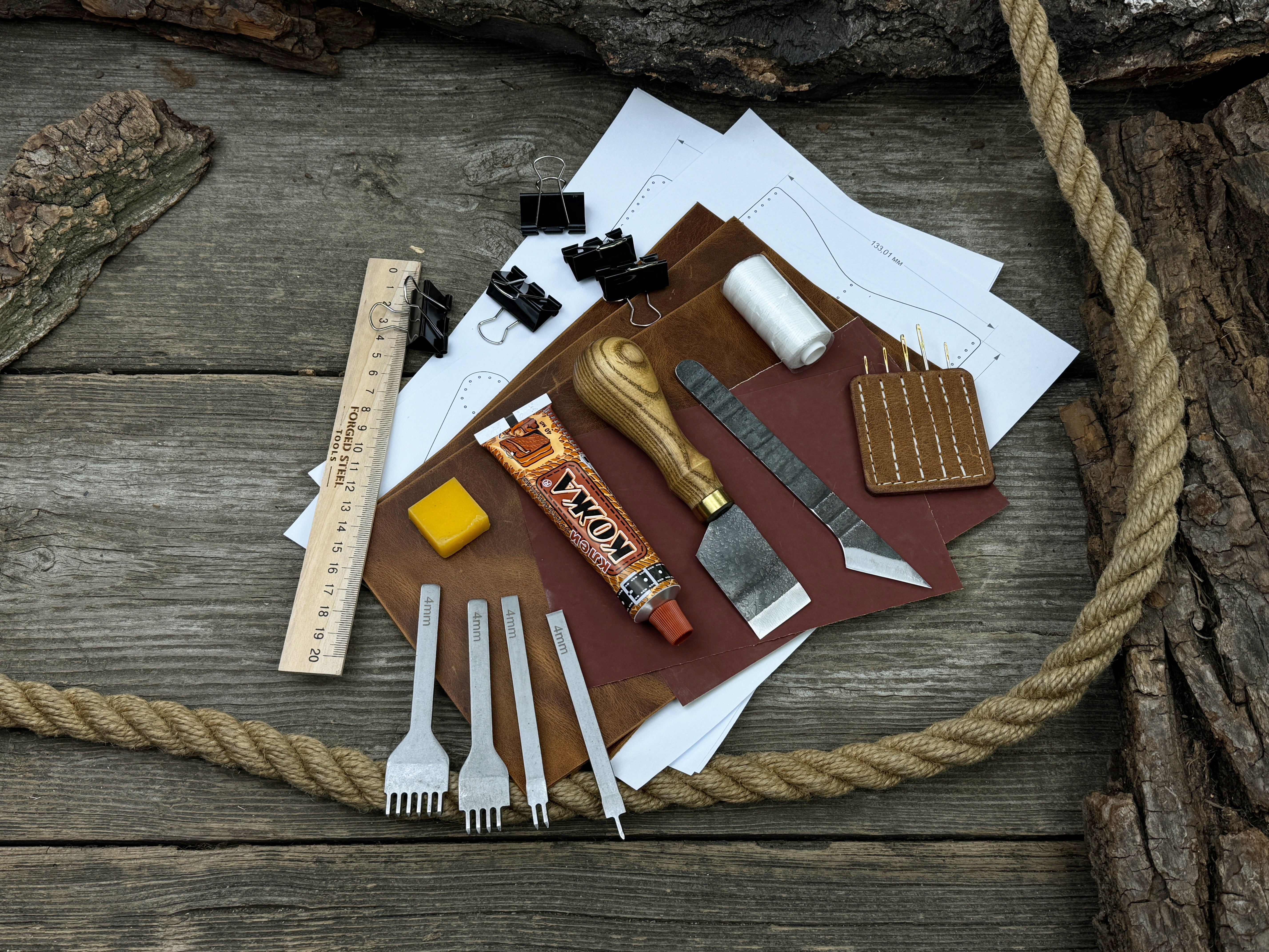 Leather Wallet Making Tool Kit