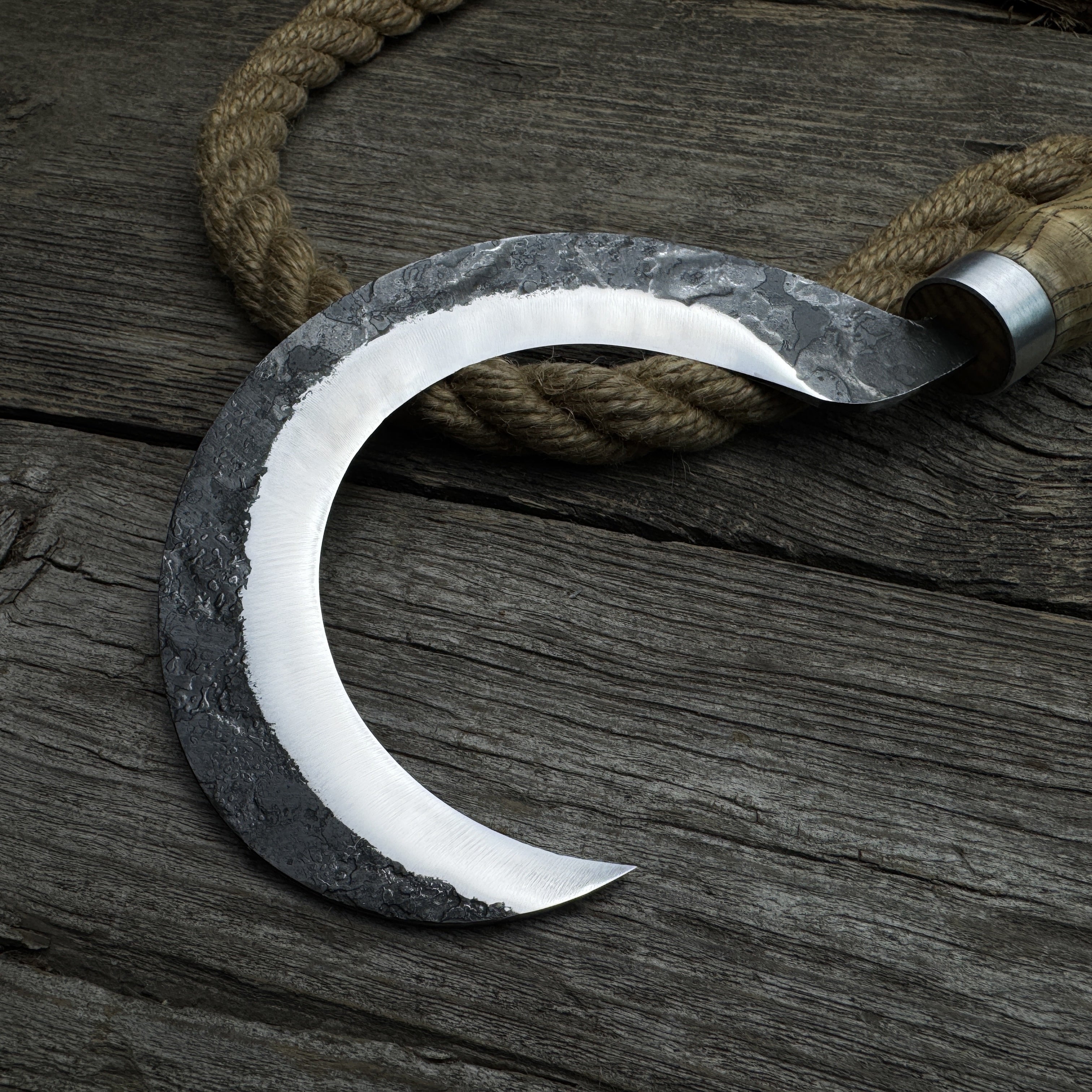 Handgeschmiedete kleine Sichel, ⌀9 cm (3,54 Zoll)