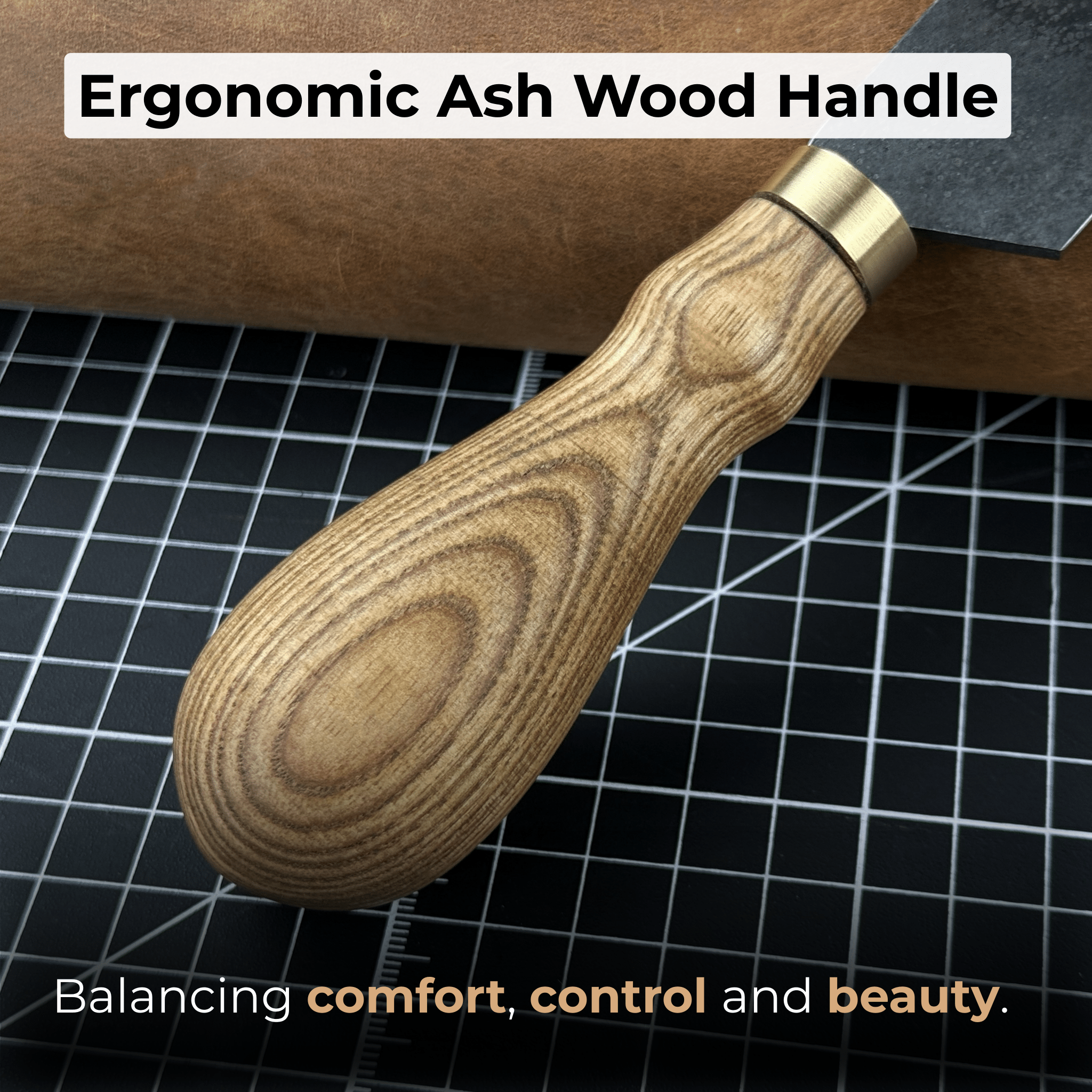 Angled Leather Skiving Knife, 3 cm (1.18 inches) - 4