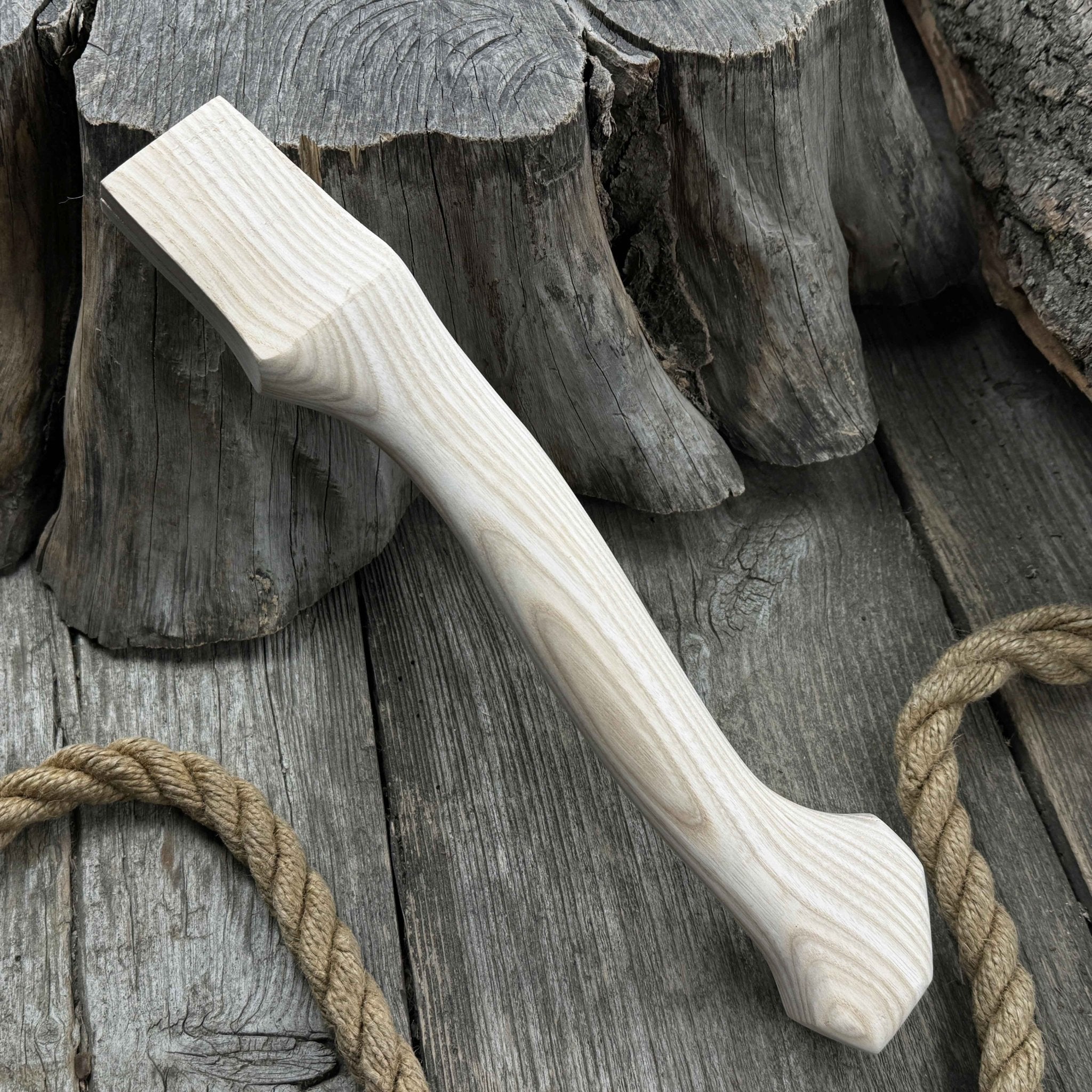 Ash Wood Axe Handle with Red Oak Wedges, 33 cm (12.99 inches) - 8