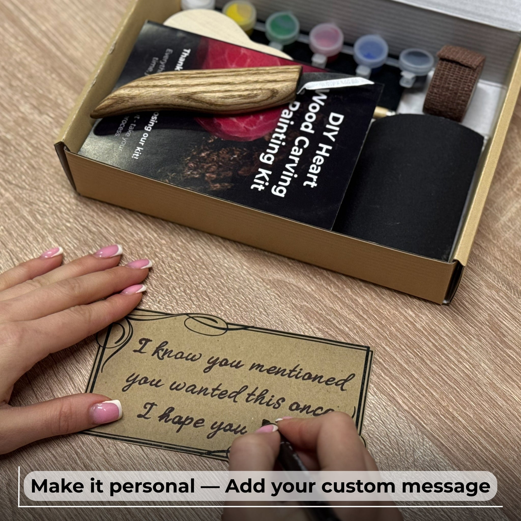 Beginner Heart Wood Carving & Painting Kit — Complete DIY Hobby Set for Adults and Kids - 4