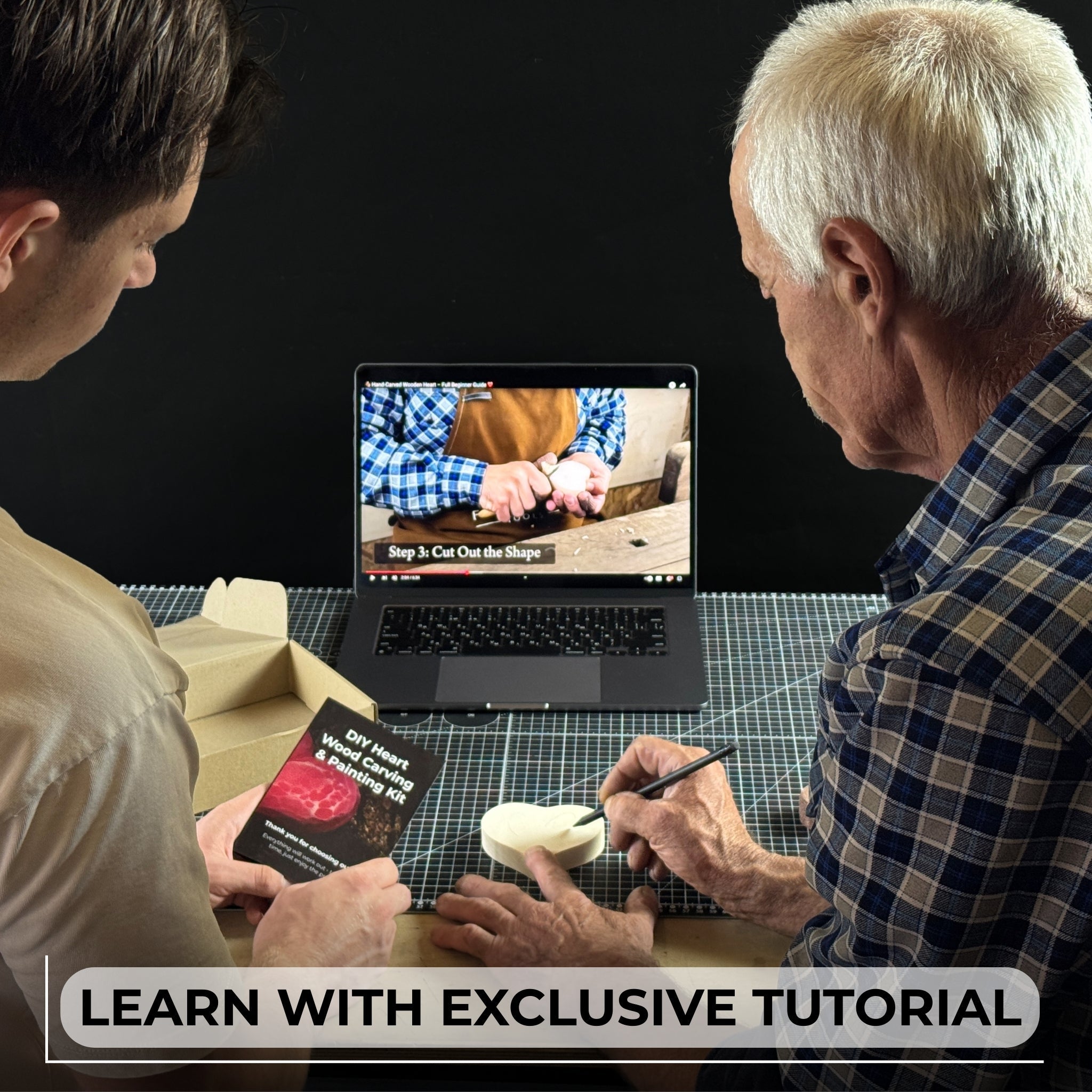 Beginner Heart Wood Carving & Painting Kit — Complete DIY Hobby Set for Adults and Kids - 5