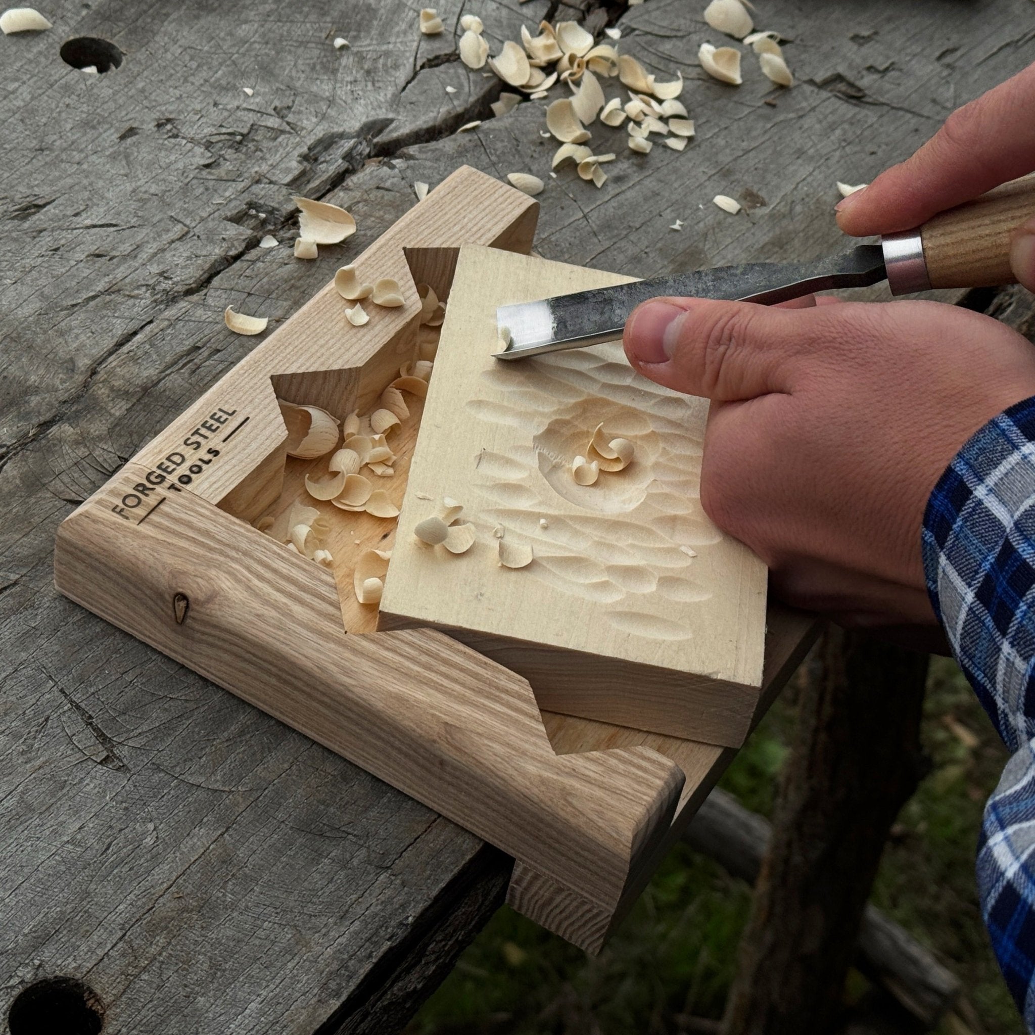 Bench Hook for Wood Carving and Chiseling – Handcrafted Wooden Work Support - 7