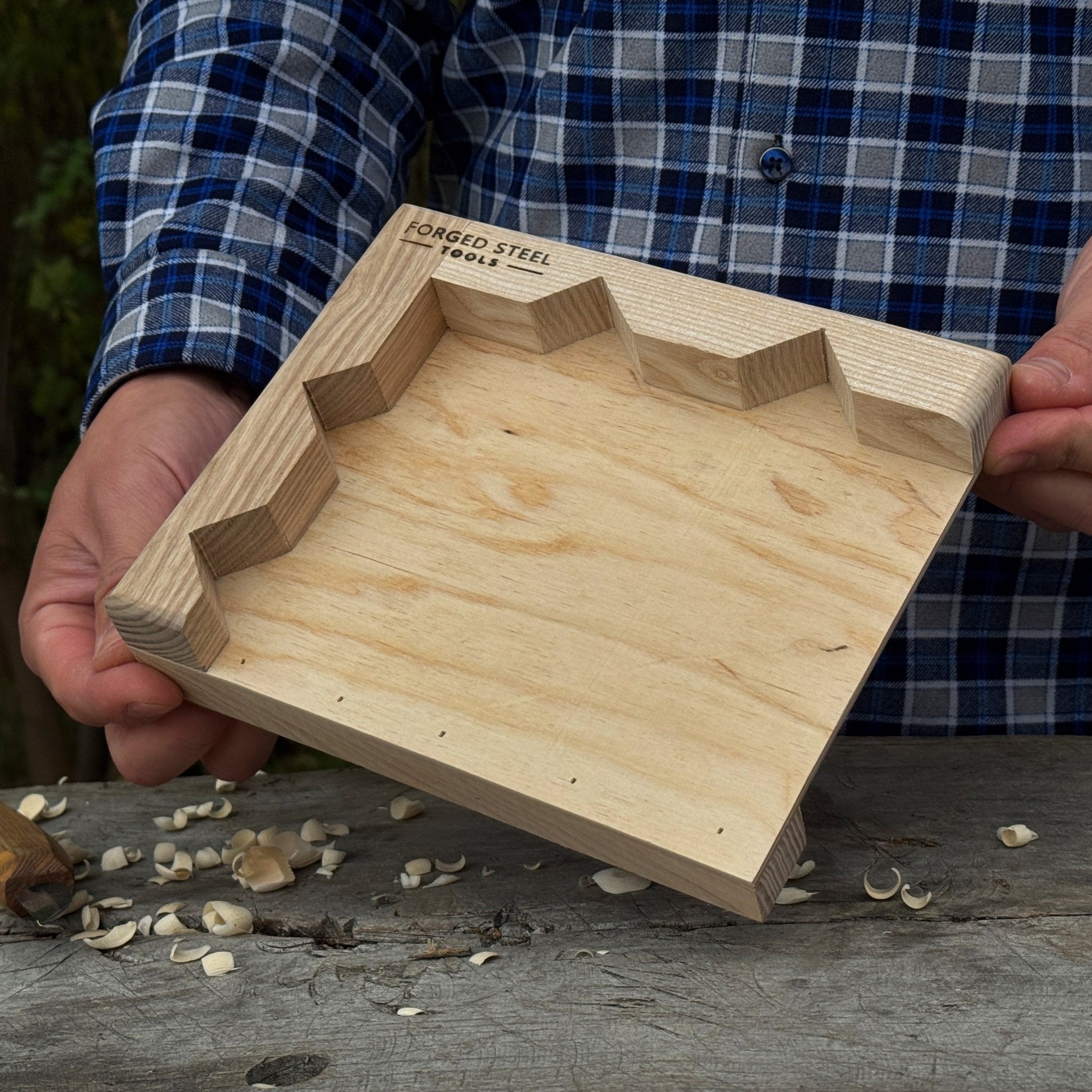 Bench Hook for Wood Carving and Chiseling – Handcrafted Wooden Work Support - 1