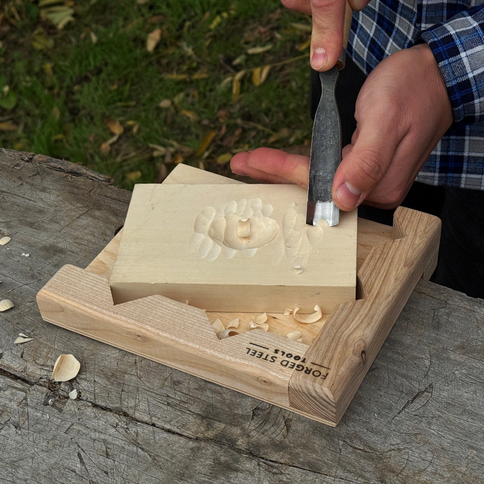 Bench Hook for Wood Carving and Chiseling – Handcrafted Wooden Work Support - 9