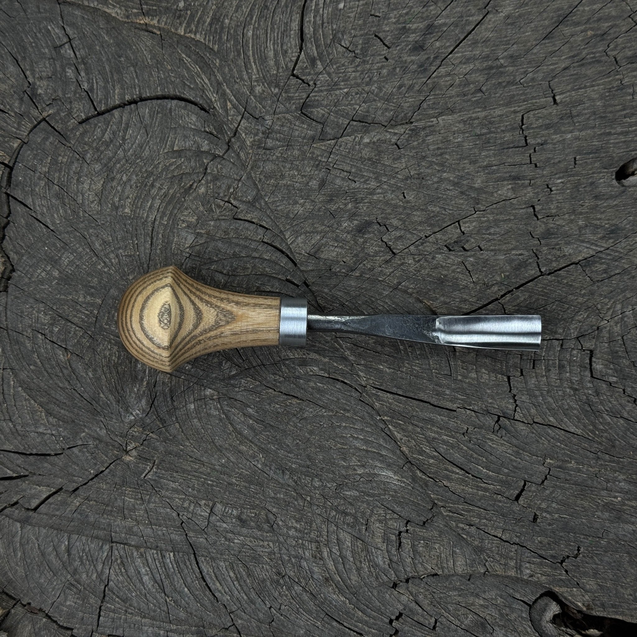 Bent Carving Gouge with Palm Handle – 8 mm / 12 mm (0.31 / 0.47 inches) - 3