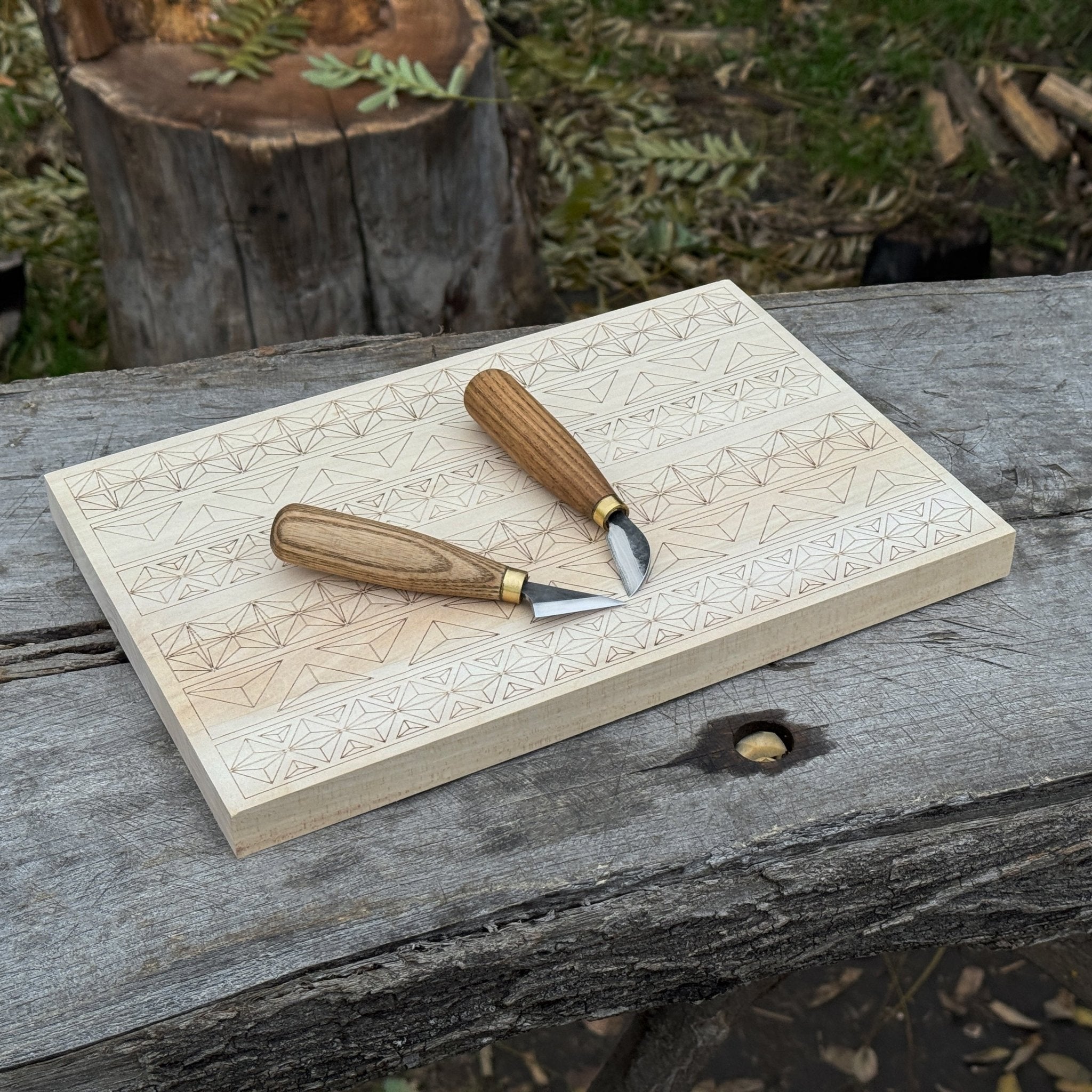 Big Basswood Woodcarving Practice Board - 10