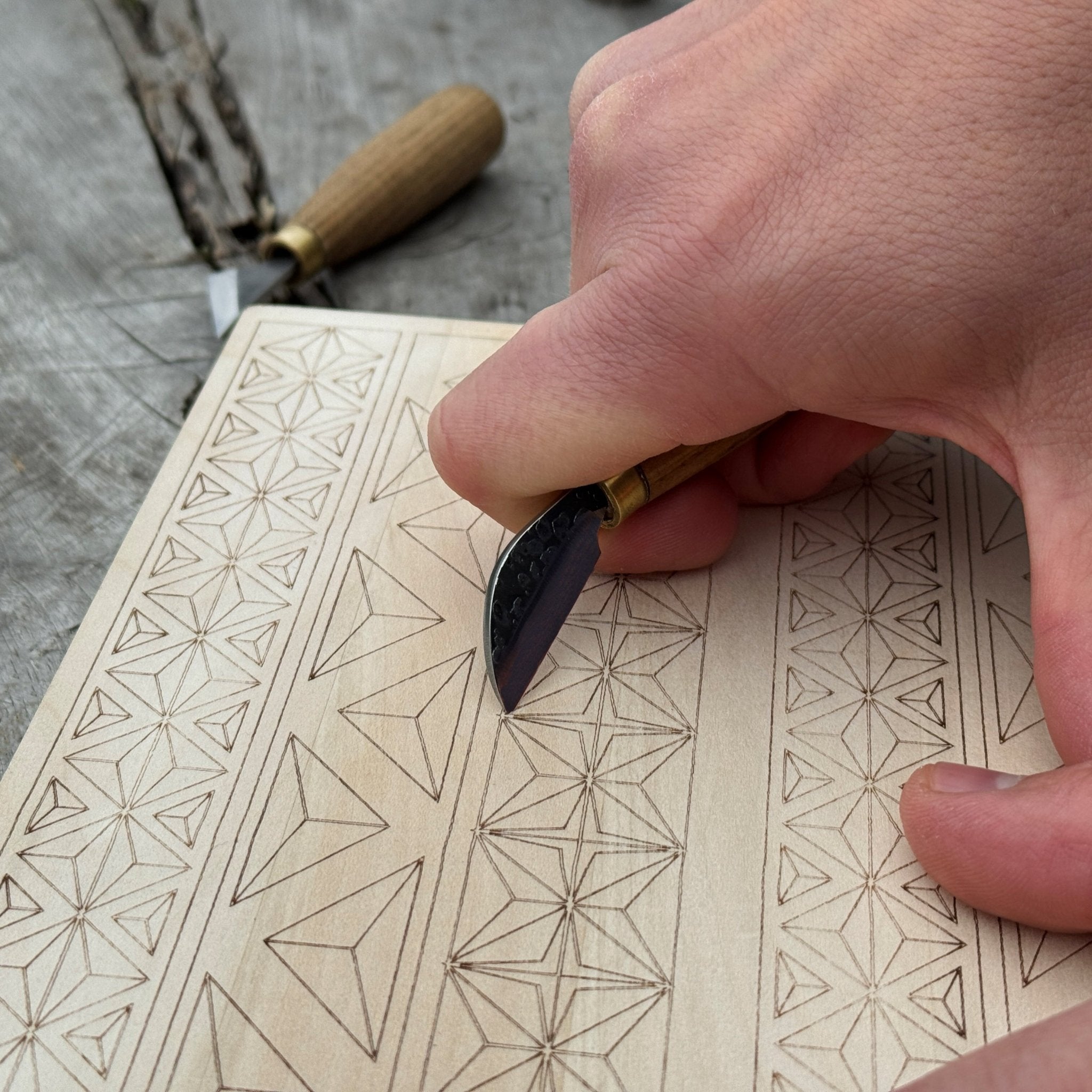 Big Basswood Woodcarving Practice Board - 4