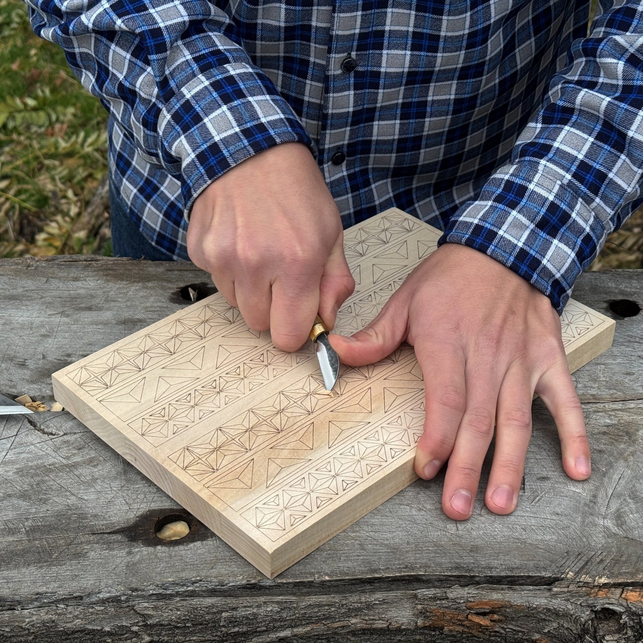 Big Basswood Woodcarving Practice Board - 2