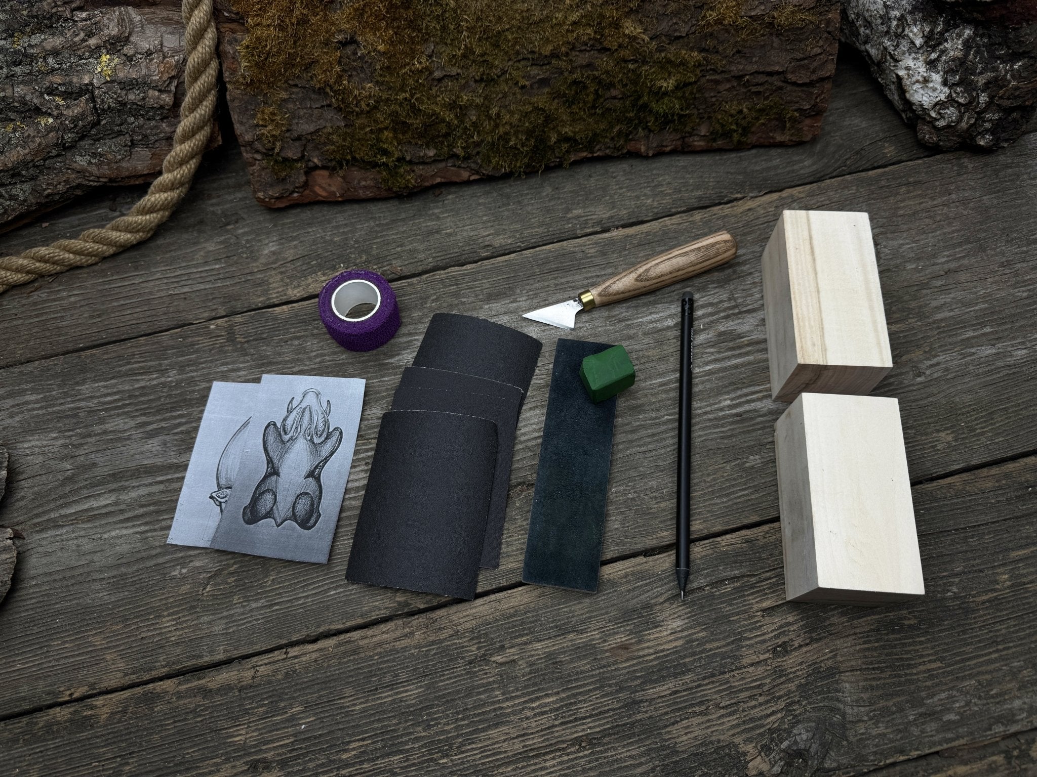 Boar Carving Kit - Complete Starter Whittling Kit for Beginners, Adults, Teens, and Kids - 7