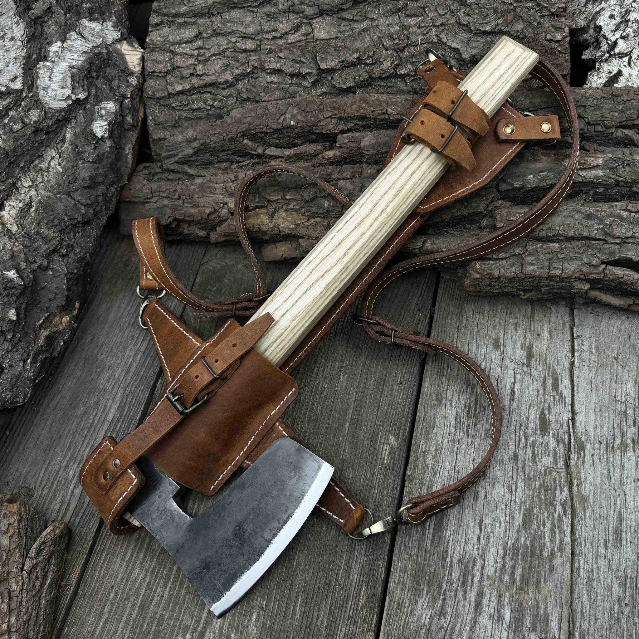 Carpenter’s Axe with Leather Shoulder Sheath, 0.84 kg (1.85 lb) - 10