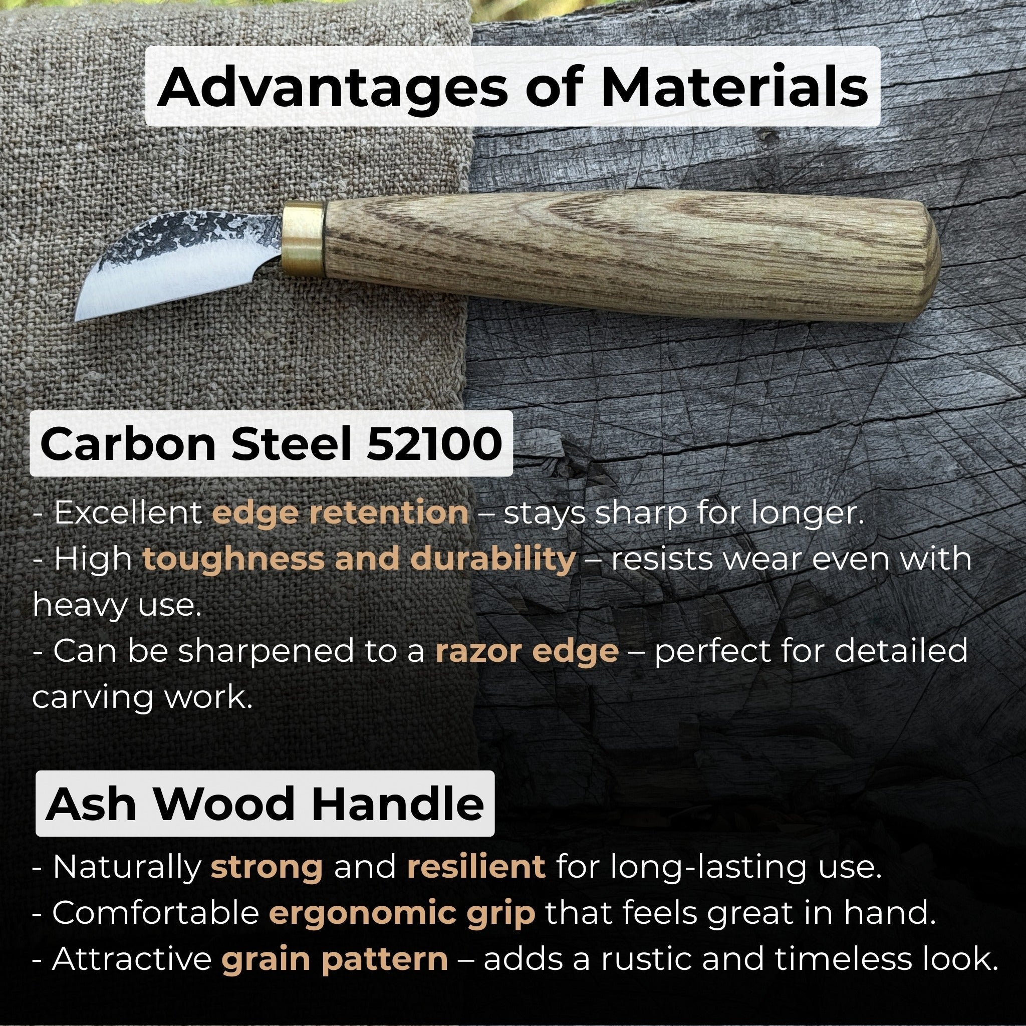 Chip Carving Knife, blade 3 cm (1.2 inches) - 4