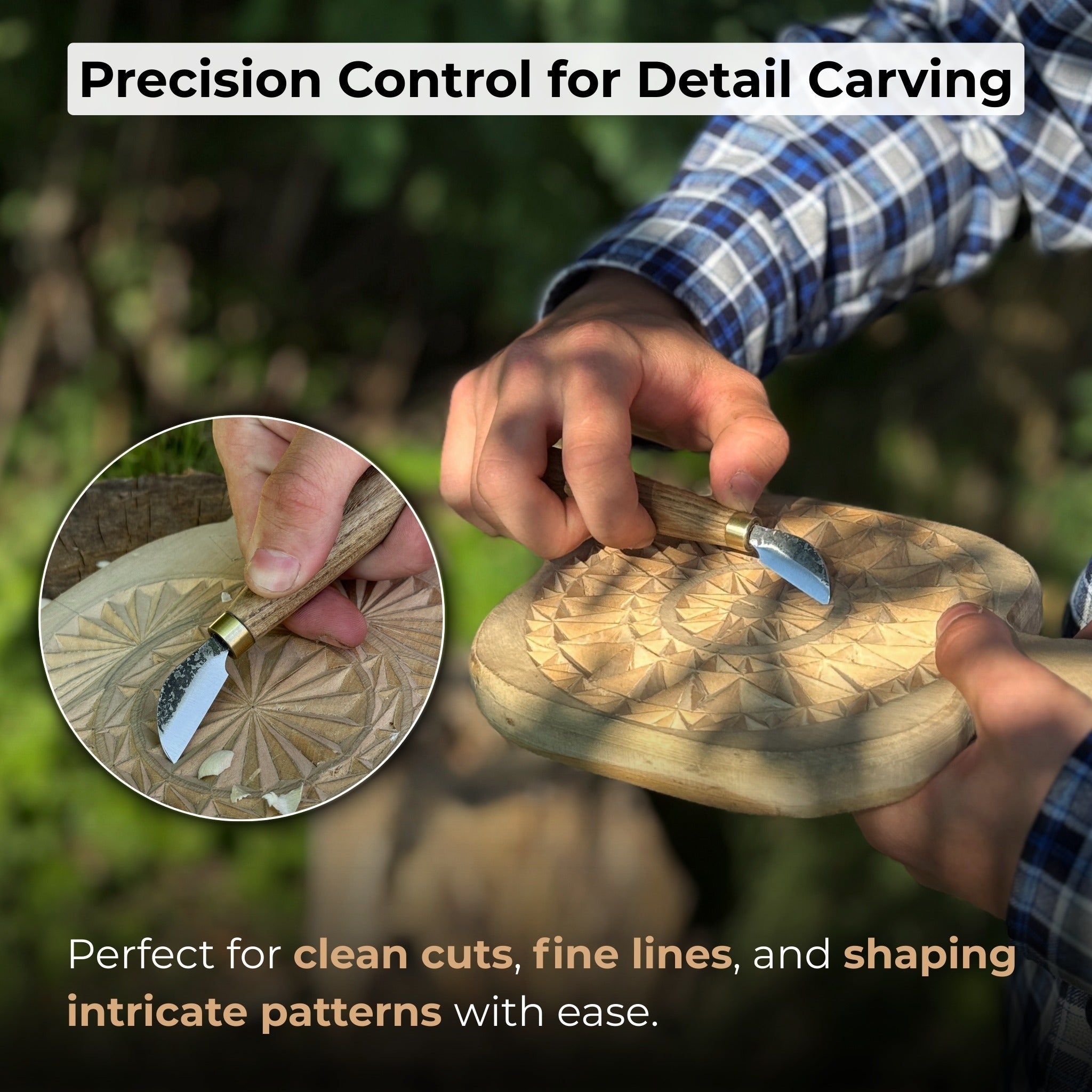 Chip Carving Knife, blade 3 cm (1.2 inches) - 7