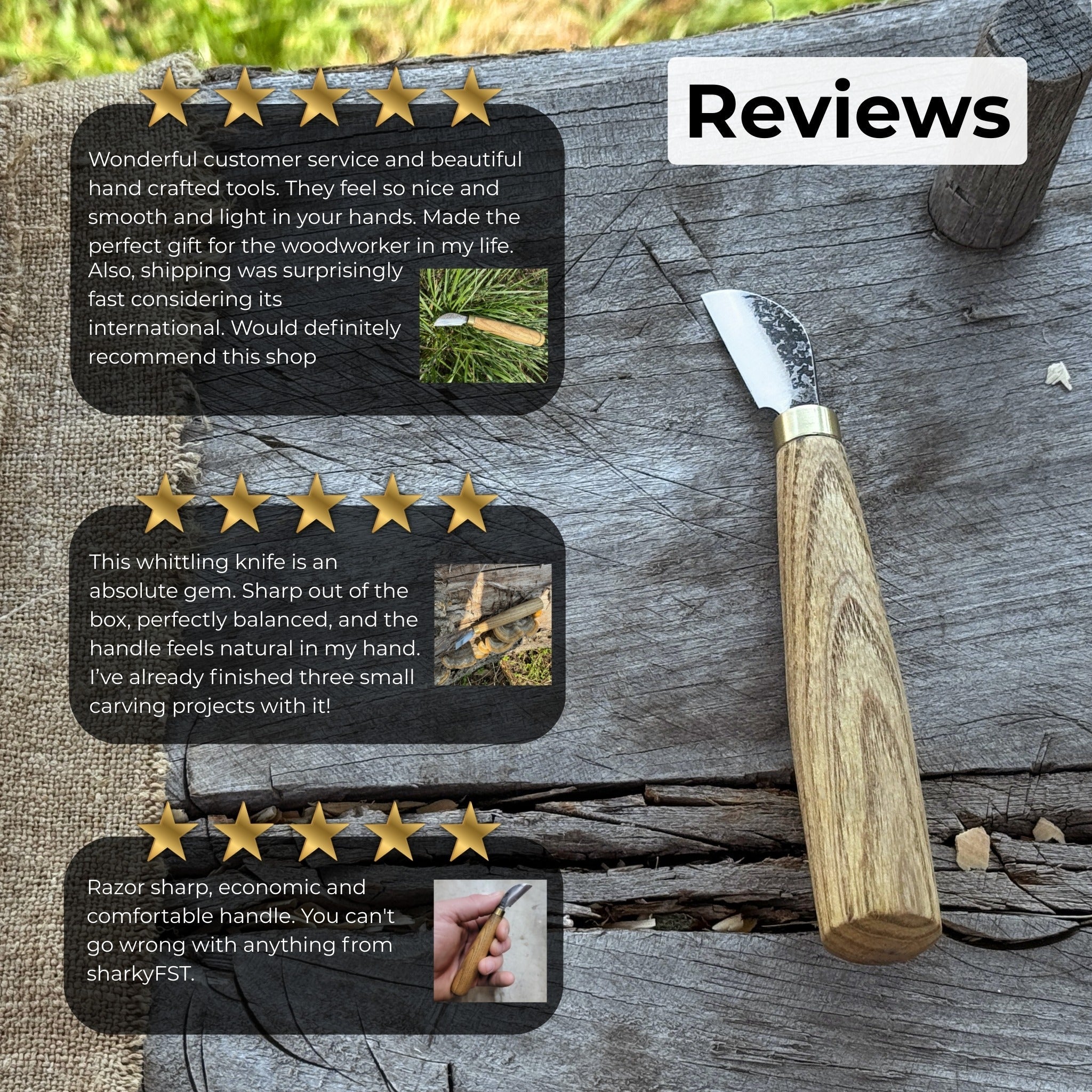 Chip Carving Knife, blade 3 cm (1.2 inches) - 9