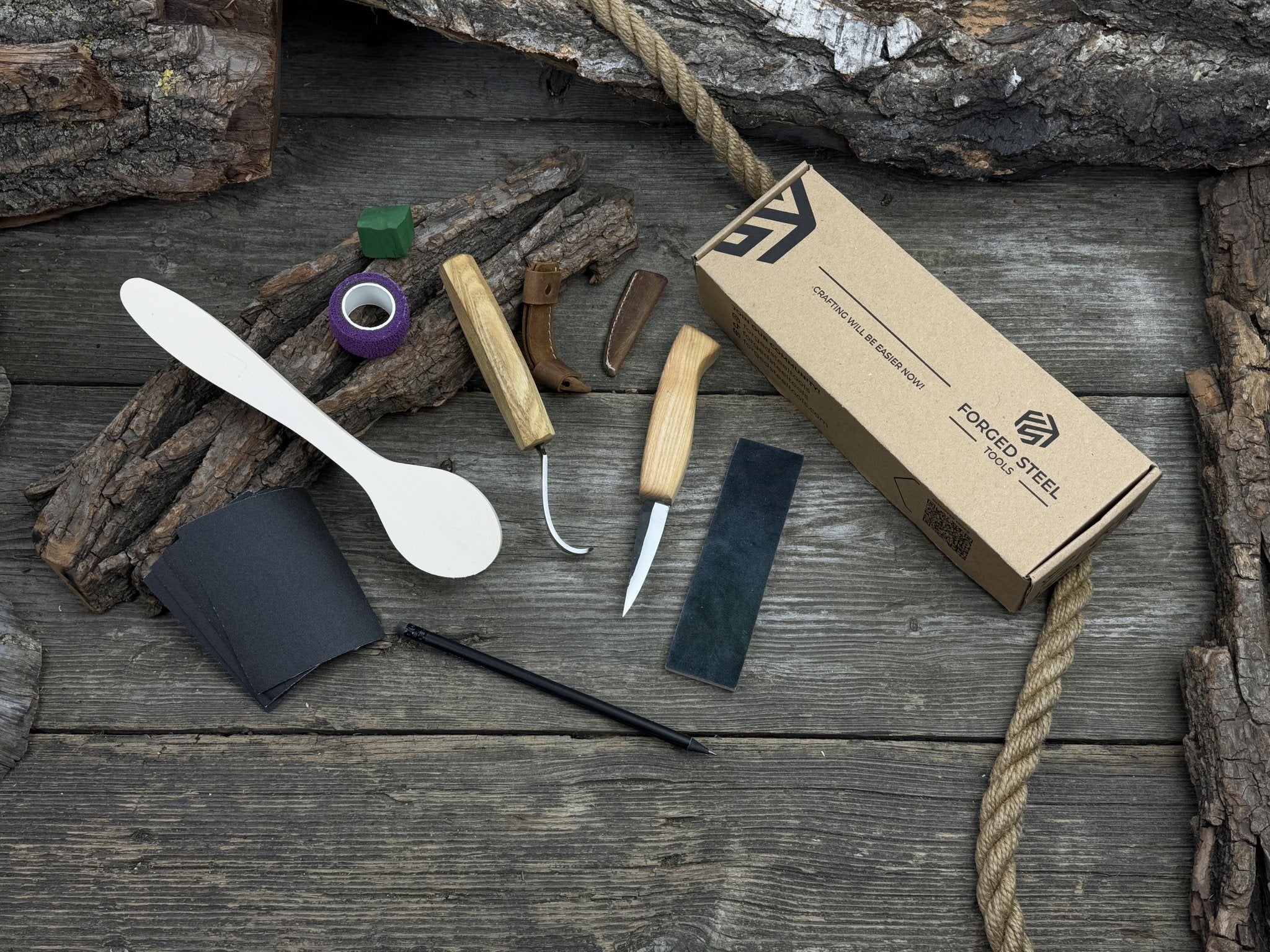 Craft Your Own Wooden Spoon – All - in - One Whittling Kit - 4